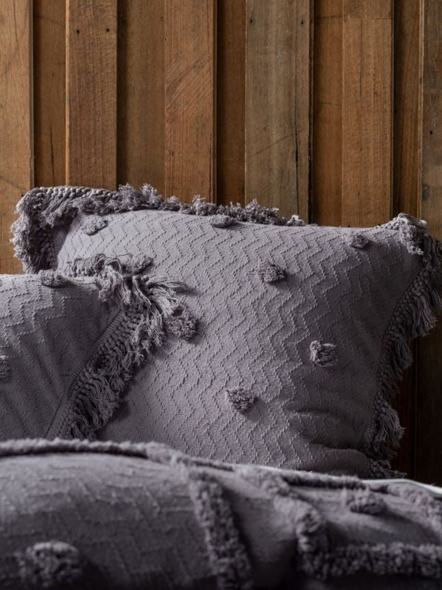 Premium Adalyn Charcoal European Pillowcase Set - Luxury 100% Cotton Bedding by Linen House - Perfect for Master Bedroom, Guest Room & Hotel Decor