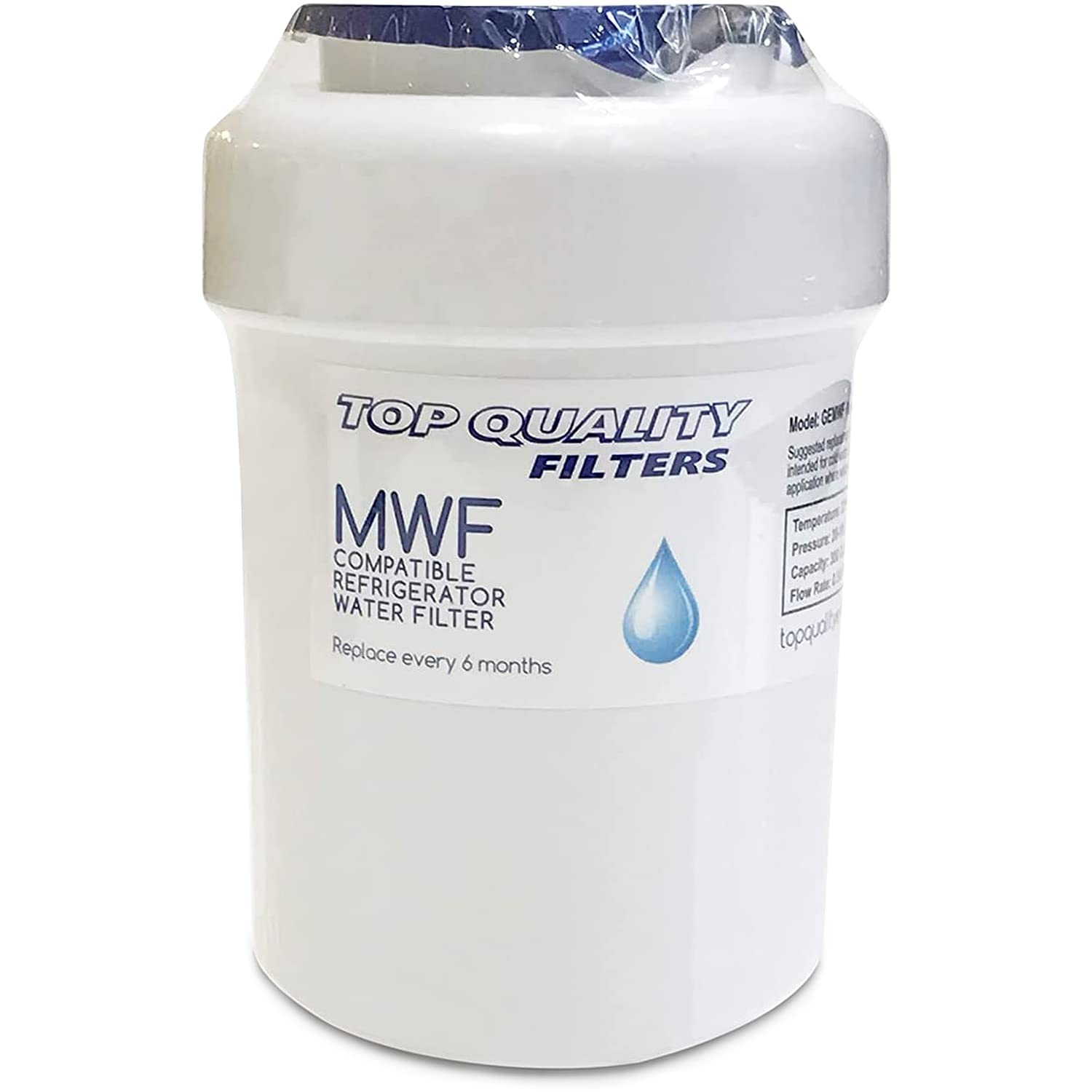 GE MWF Refrigerator Water Filter Replacement - Smartwater Compatible Cartridge for Clean Drinking Water - Perfect for Home, Office & RV Use