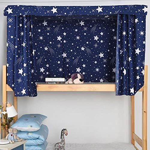 Blackout Bed Canopy for Dorm Rooms - Single Sleeper Mosquito Net Privacy Curtain for Bunk Beds | Perfect for College Students, Kids Rooms & Camping (Black)