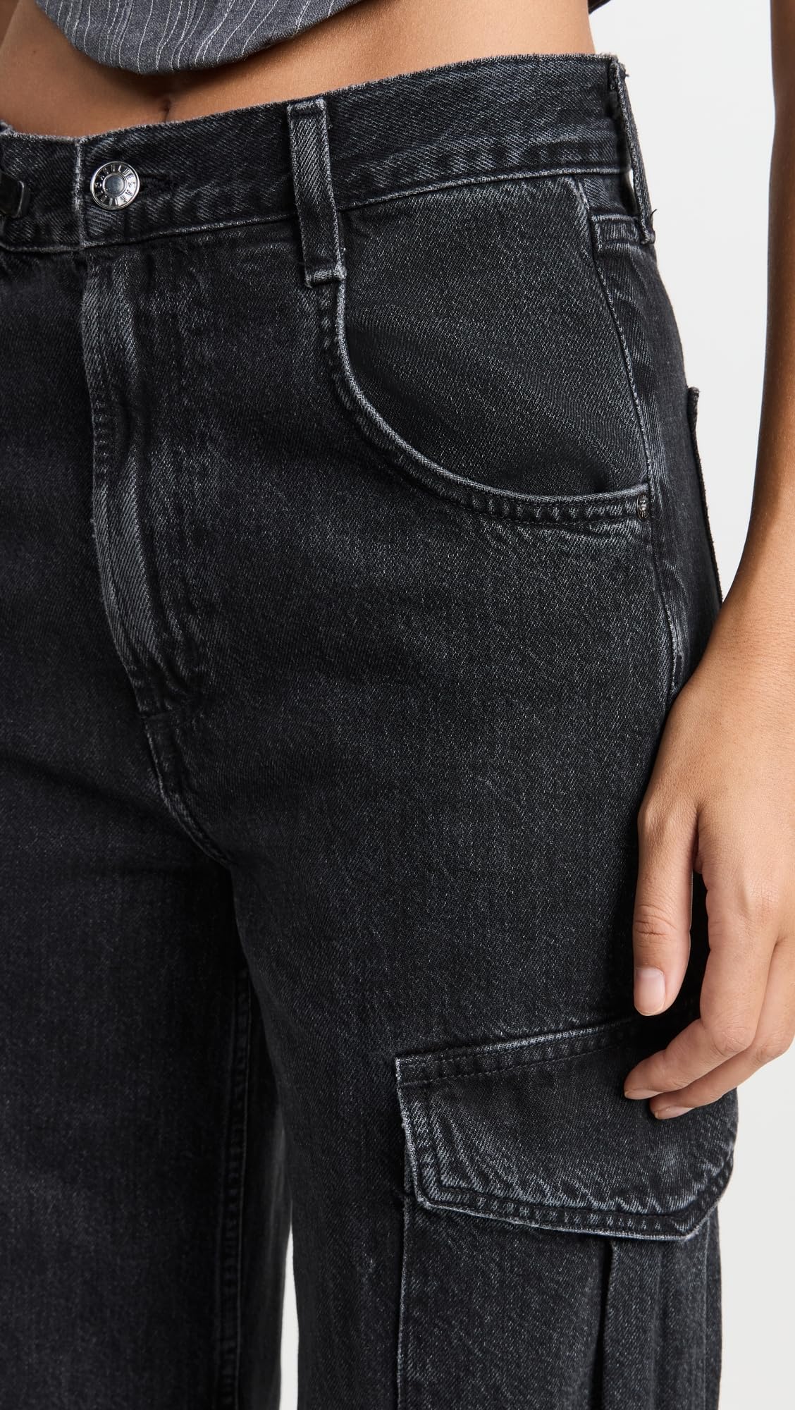AGOLDE Women's Minka Cargo Jeans - High Waist Distressed Denim Pants with Utility Pockets | Perfect for Casual Outfits, Streetwear & Everyday Wear