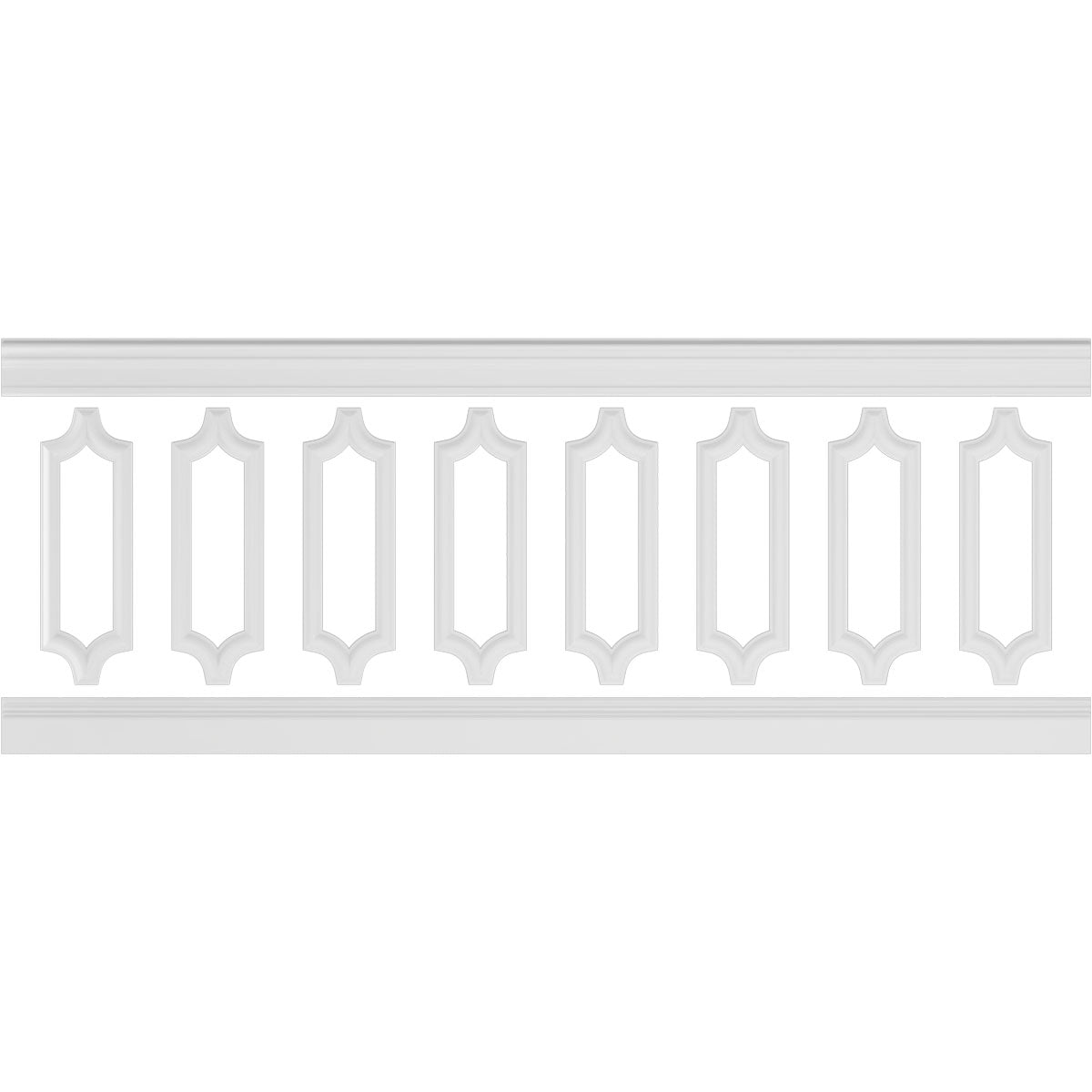 Ashford Traditional Wainscot Paneling Kit - 94.5 Inch Long Premium Wood Wall Paneling for Home & Office Decor | Easy DIY Installation for Living Room, Dining Room & Bedroom