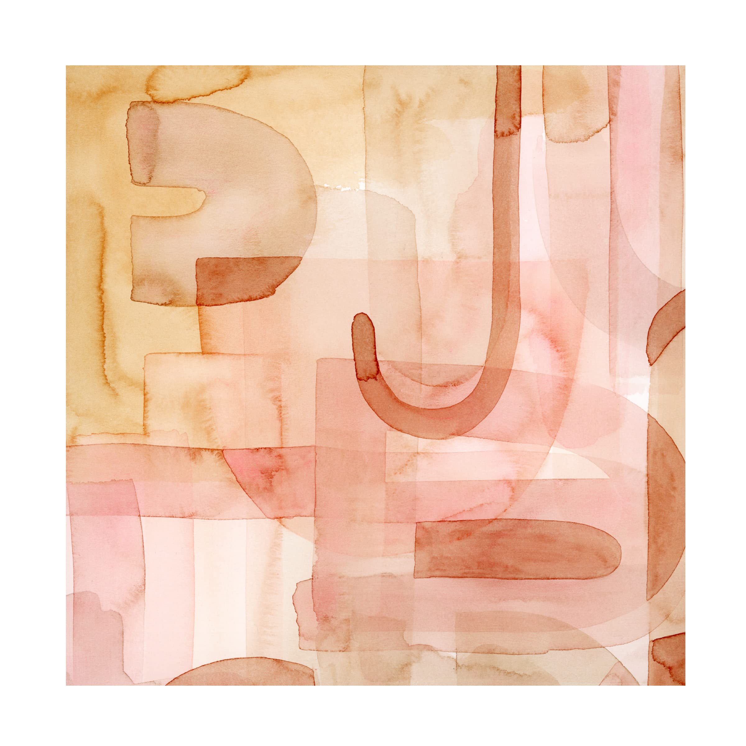 Grace Popp 'Build Up III' Canvas Wall Art Print - Modern Abstract Painting for Living Room, Bedroom & Office Decor