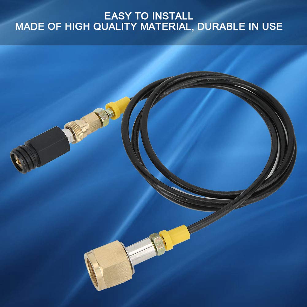 1.5M W21.8-14 DIN477 CO2 Tank Adapter Soda High Pressure Hose Kit for SodaStream - Home & Office Carbonation Accessories - Perfect for DIY Sparkling Water & Soda Making