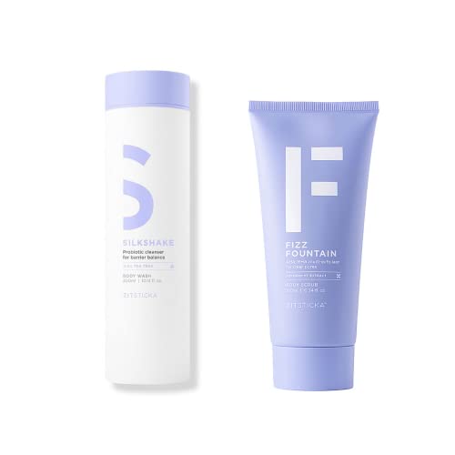 ZitSticka Body Double Acne-Prone Body Wash for Clear Skin - Gentle Cleanser with Silk Shake & Fizz Fountain | Daily Acne Treatment for Back, Chest & Shoulders | Perfect for Gym, Post-Workout & Sensitive Skin Care Routine