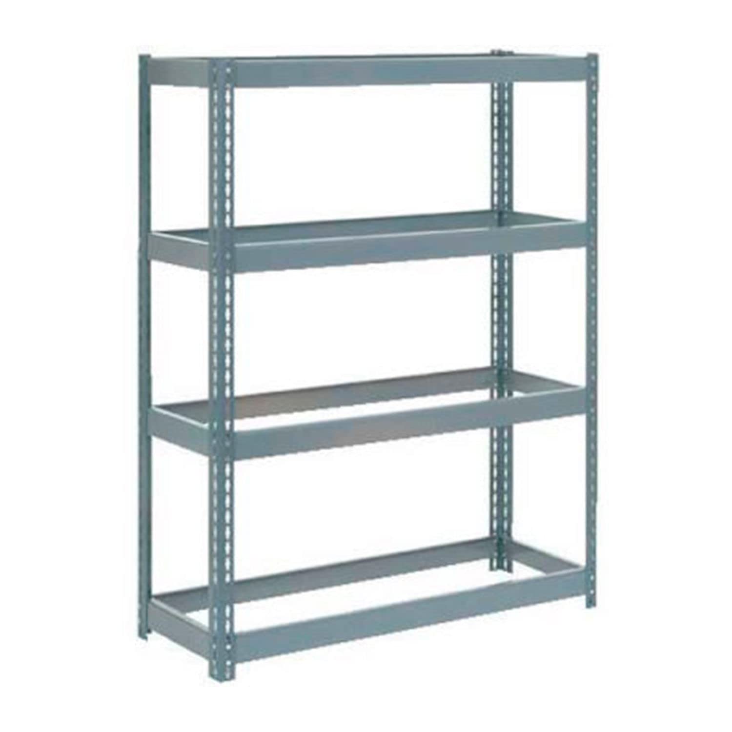 Heavy Duty Boltless Shelving Unit 48x24x60 Inches - 4-Tier Industrial Storage Rack for Warehouse, Garage & Home Organization