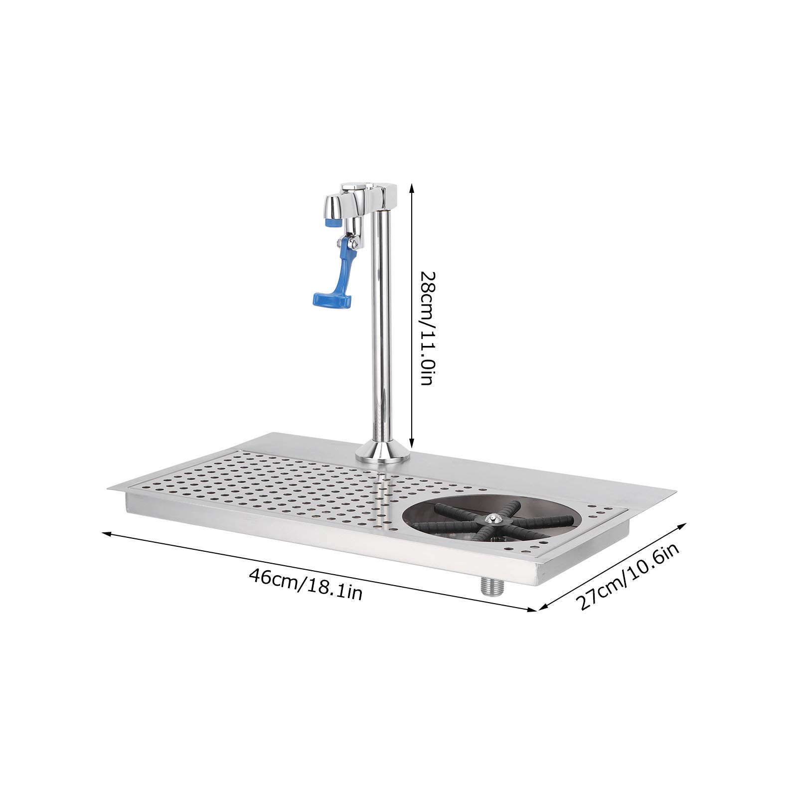 Commercial Stainless Steel Glass Rinser with Multi-Angle Water Outlet - Bar Cup Washer with Faucet & Plum Blossom Hex Cup Holder for Hotel, Cafe, Restaurant | Perfect for Cleaning Wine Glasses, Beer Mugs & Barware in Hospitality Settings