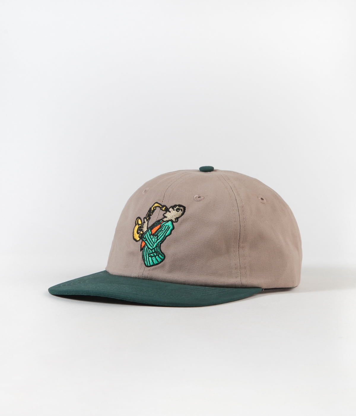 Butter Goods Sax Cap in Khaki & Forest Green - Stylish & Comfortable Baseball Hat for Men & Women - Perfect for Outdoor Activities, Sports, and Casual Wear