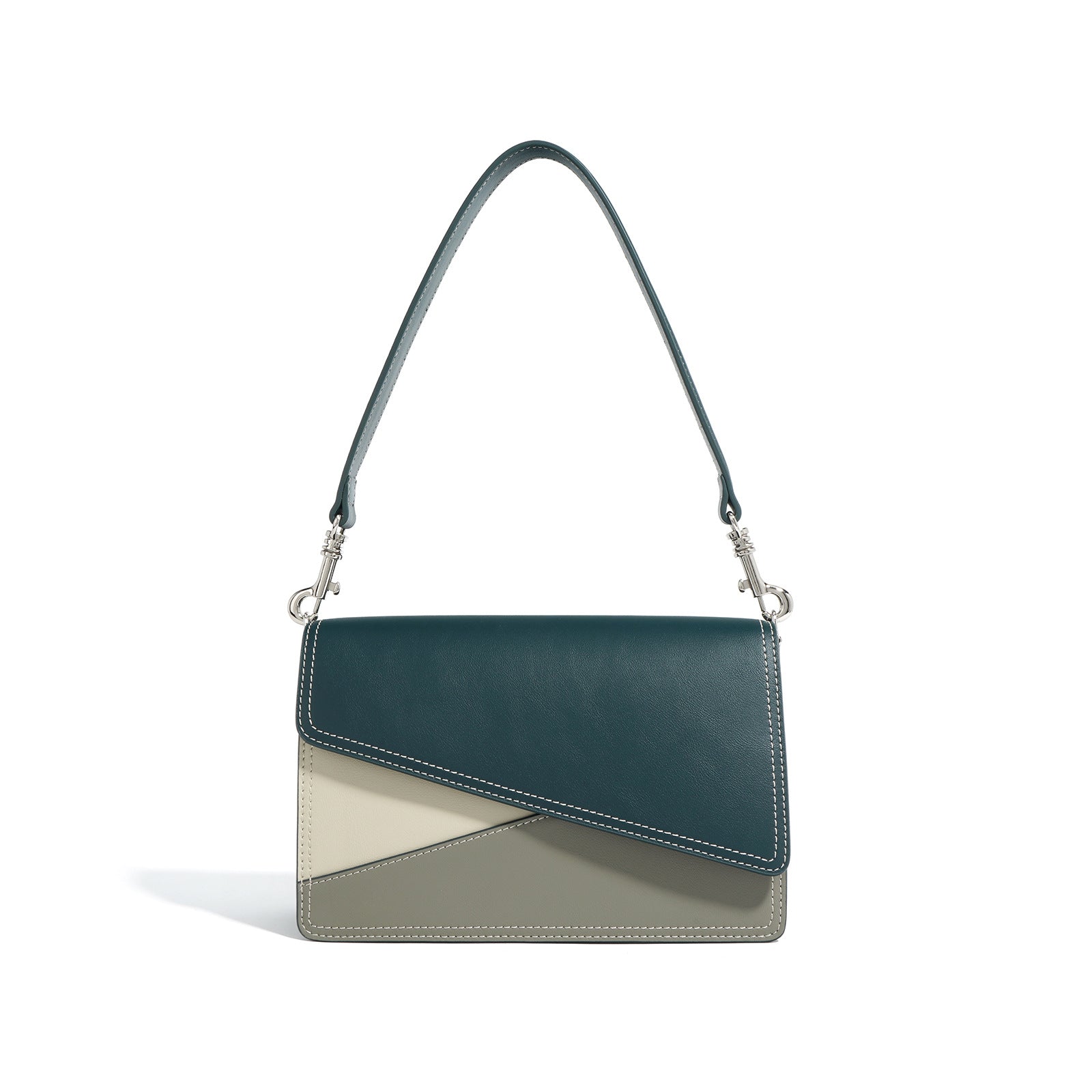 Modern Geometric Colorblock Crossbody Bag for Women - Stylish & Trendy Shoulder Purse for Work, Travel & Everyday Use