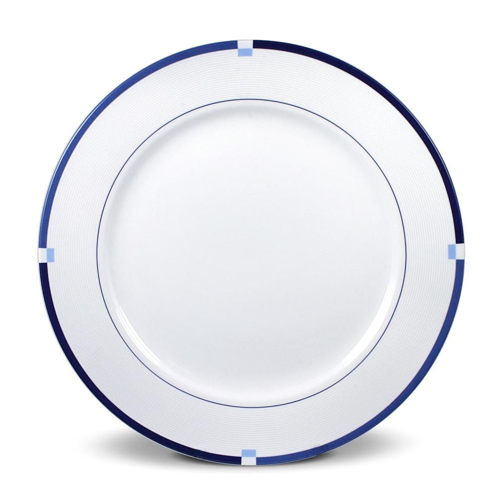 Jet Set Blue Dinner Plate - Elegant 10.5 Inch Ceramic Plates for Fine Dining, Wedding, and Restaurant Use - Set of 4