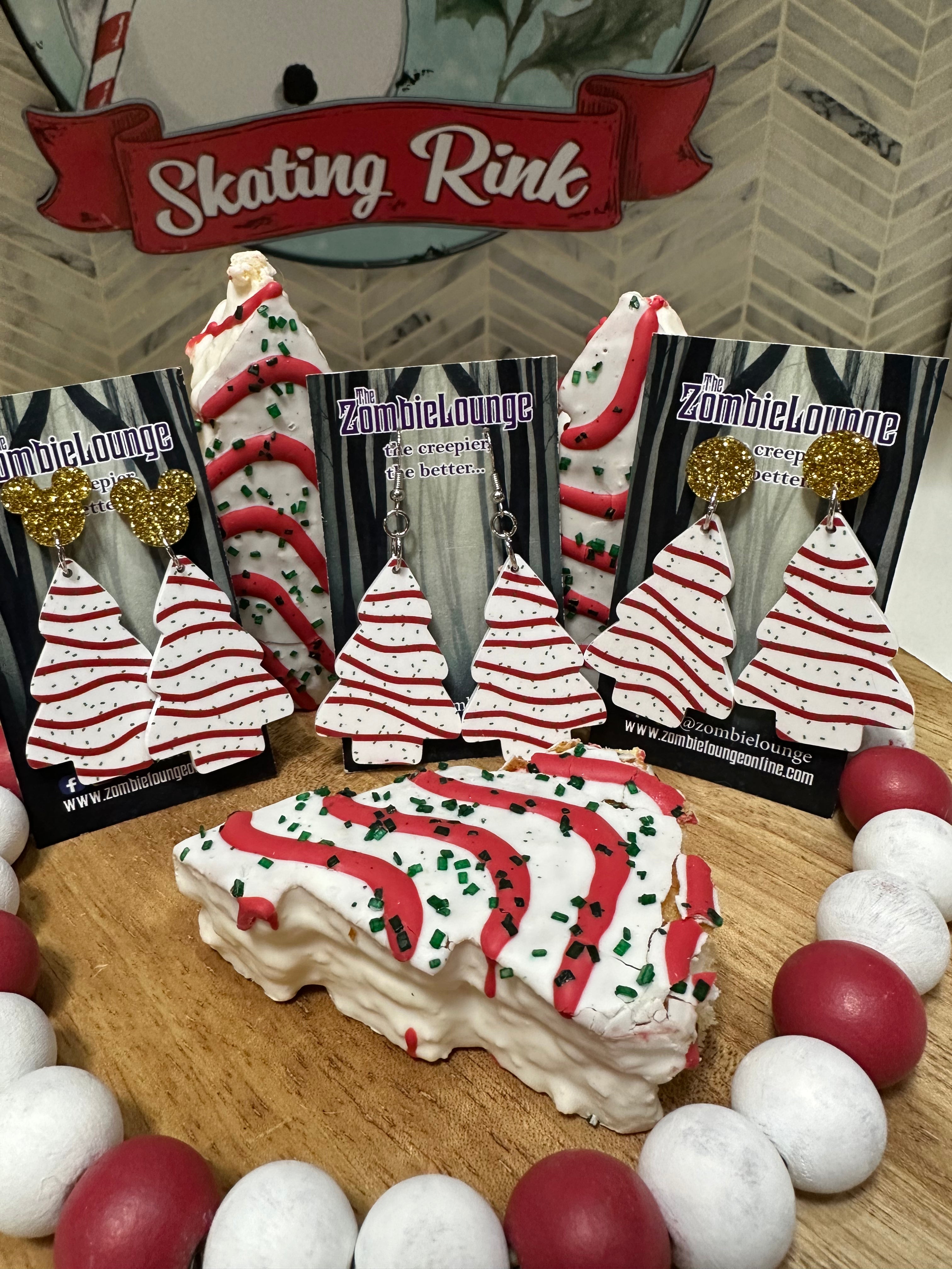 Festive Christmas Tree Cake Stud Earrings - Holiday Party Jewelry for Women, Perfect for Xmas Gifts & Winter Celebrations