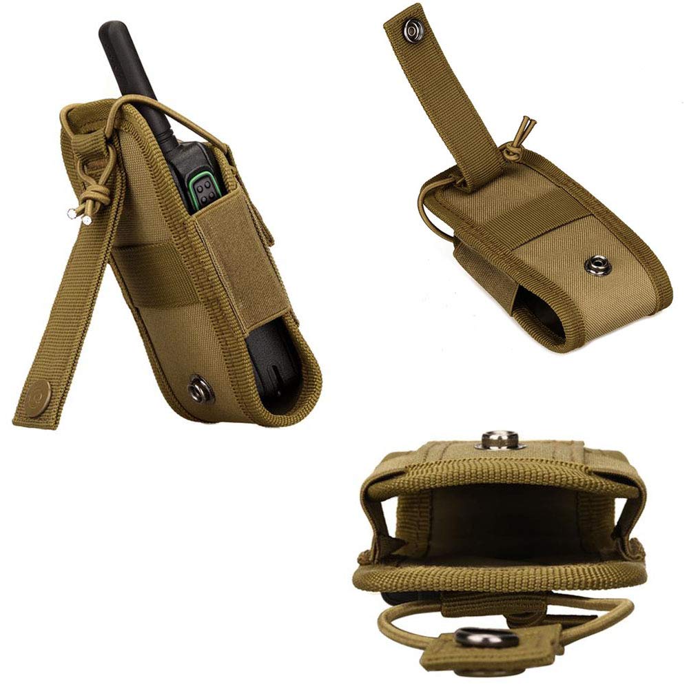 Universal MOLLE Radio Case Holder Pouch Bag - Adjustable Walkie Talkie Pouch for Tactical Gear, Outdoor Adventures & Emergency Communication - Perfect for Camping, Hiking & Security Teams