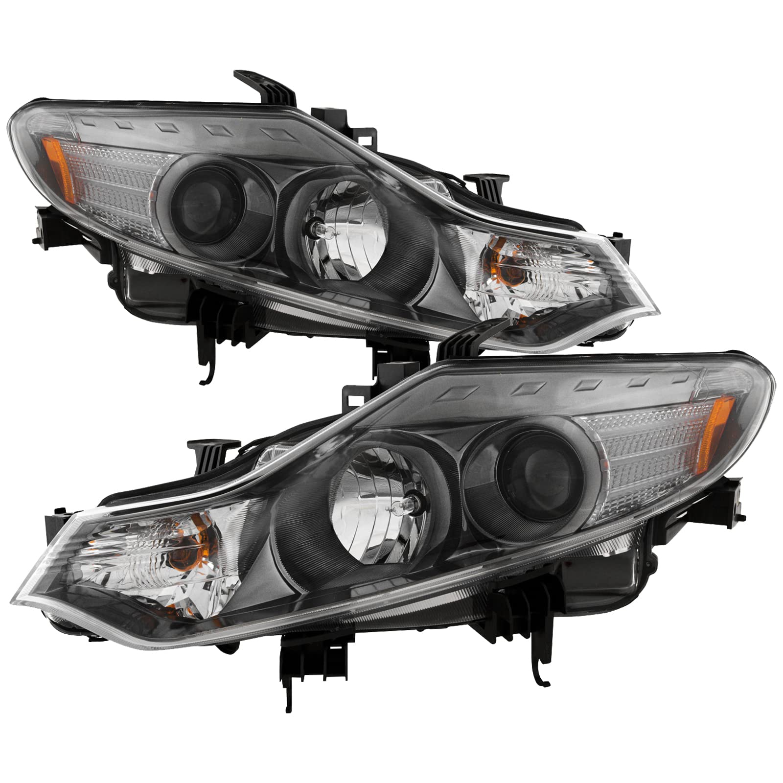 HEADLIGHTSDEPOT Replacement Headlights Pair for 2009-2014 Nissan Murano - CAPA Certified Halogen Headlamps - Perfect for Night Driving & Foggy Conditions