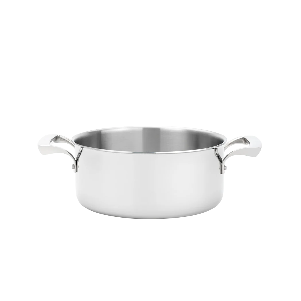 Premium Browne Thermalloy Tri-Ply Stainless Steel Saucepan - 4 Quart (4QT) Heavy Duty Cookware for Professional & Home Chefs - Perfect for Sauces, Soups, Stews & Pasta Cooking