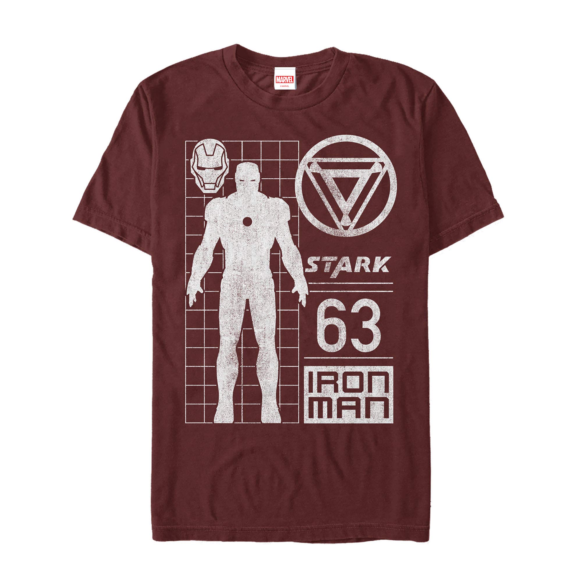 Marvel Iron Man Stark 63 Graphic T-Shirt for Men | Superhero Comic Tee | Casual Wear & Cosplay Costume