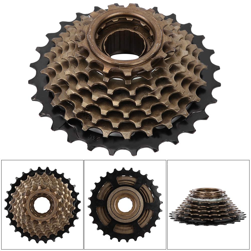 6 Speed 14T-28T Bicycle Freewheel Cassette - Bike Multiple Speed Teeth Cassette Replacement for Road & Mountain Bikes - Perfect for Cycling, Commuting & Gear Upgrades