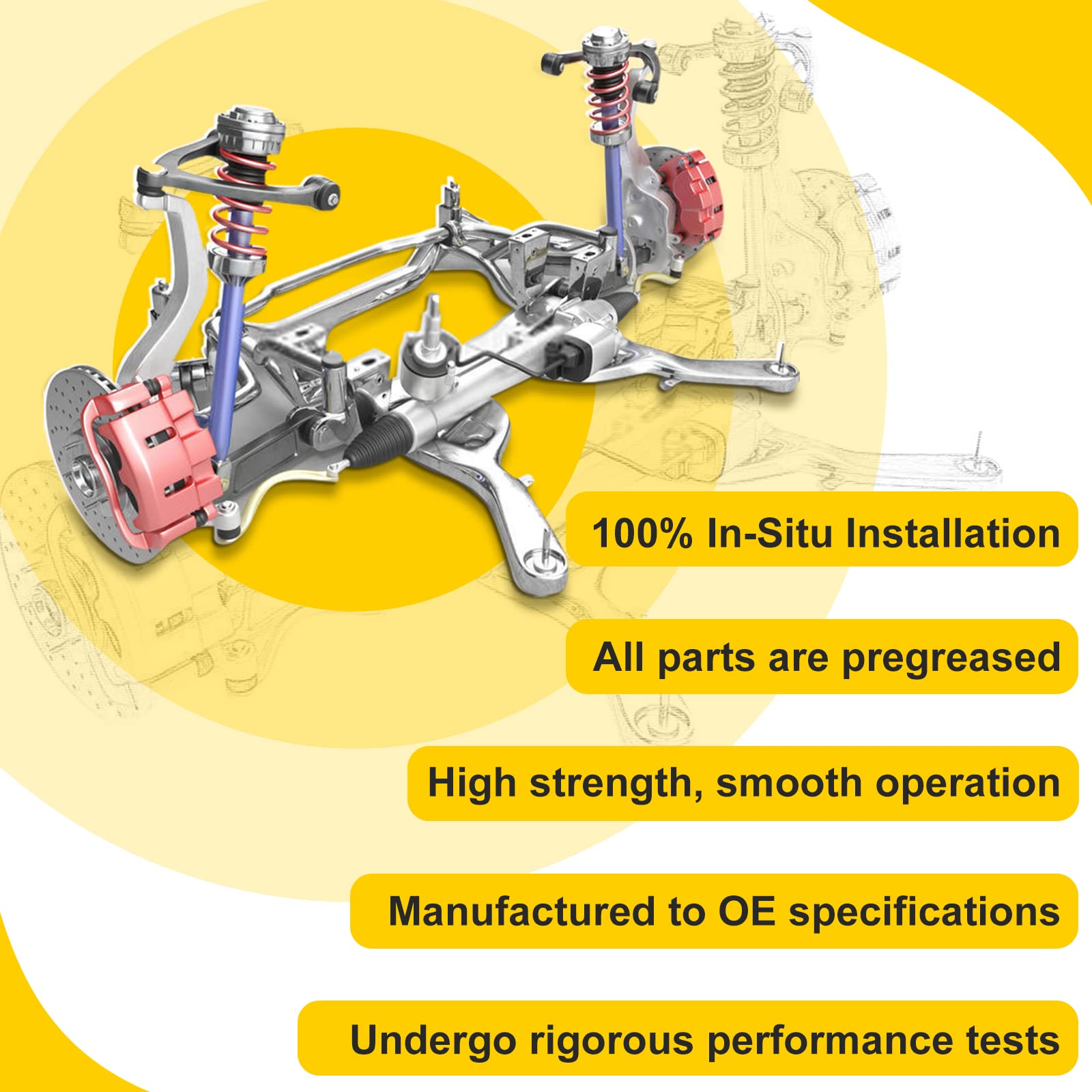 High-Quality 2-PC Front Lower Ball Joint Replacement for Chevrolet Tracker, Geo Tracker, GMC Tracker, Suzuki Sidekick & X-90 - Durable Suspension Part for Smooth Ride & Off-Road Performance