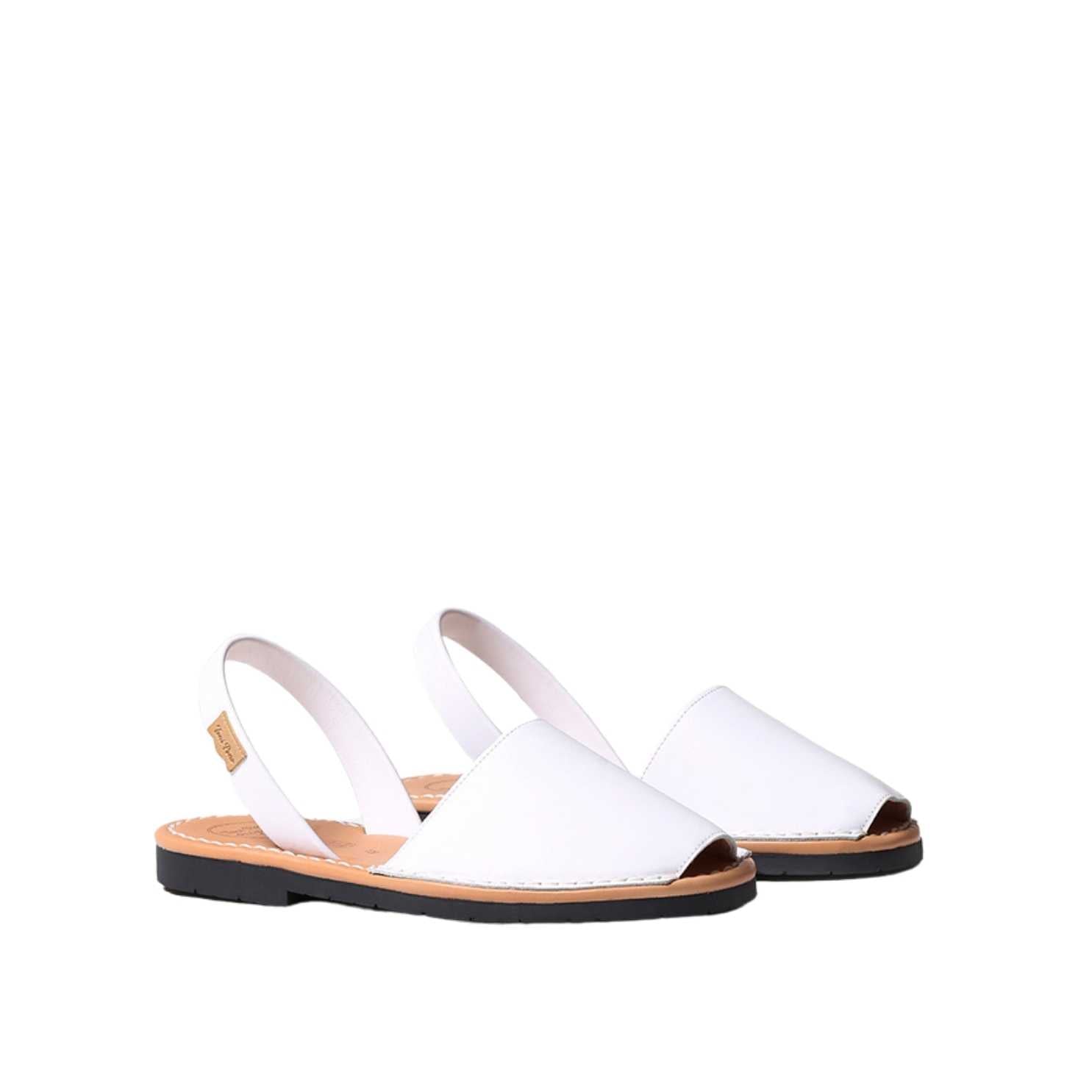 Open Toe Classic Menorquine Leather Sandals for Women - Comfortable Sling Back Strap Design - Perfect for Beach, Vacation & Summer Outfits