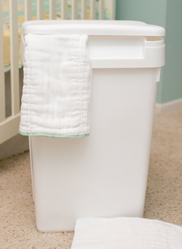 Sturdy Plastic Flip Top Diaper Pail - Odor-Containing Trash Can for Baby Nursery, Easy to Clean & Space-Saving - Perfect for Diaper Disposal, Pet Waste, or Kitchen Trash