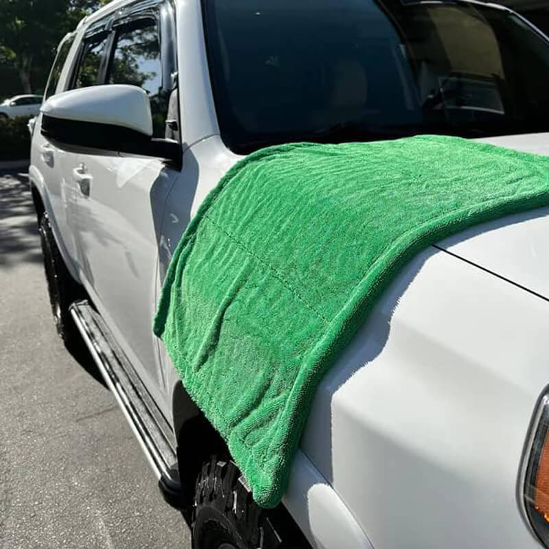 Green Goblin Twisted Loop Dual Force Microfiber Drying Towel - Ultra Absorbent Car Detailing Towel for Cars, Motorcycles & Windows - Streak-Free Cleaning & Shine