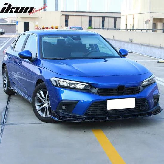 IK Style Front Bumper Lip for 2022-2024 Honda Civic Sedan & Hatchback (11th Gen) | Durable PP Material | Aggressive Styling Upgrade for Street & Track Performance