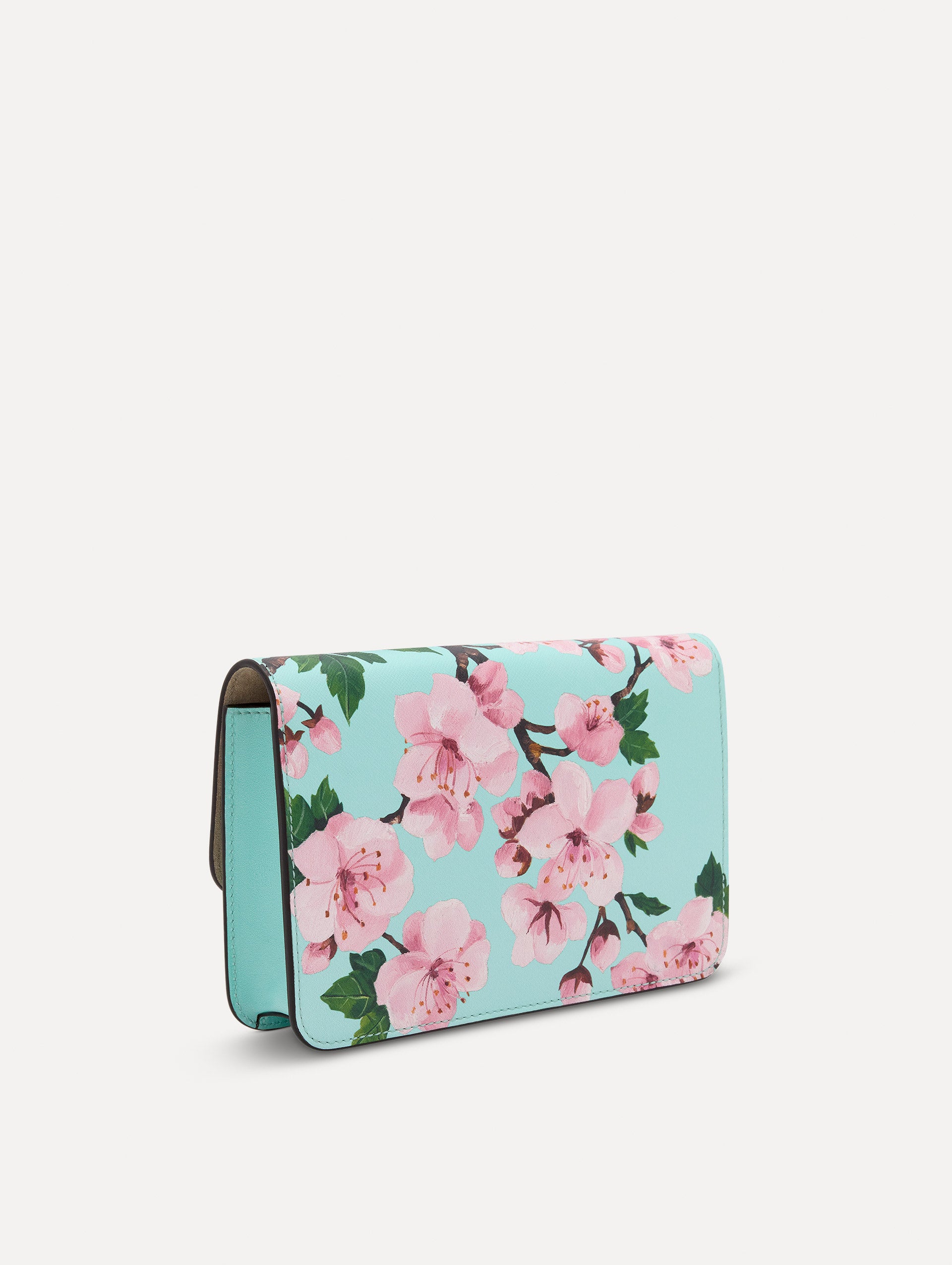 Cherry Blossom Printed O Pochette Handbag - Elegant Floral Crossbody Bag for Women | Perfect for Spring Outfits, Weddings & Date Nights