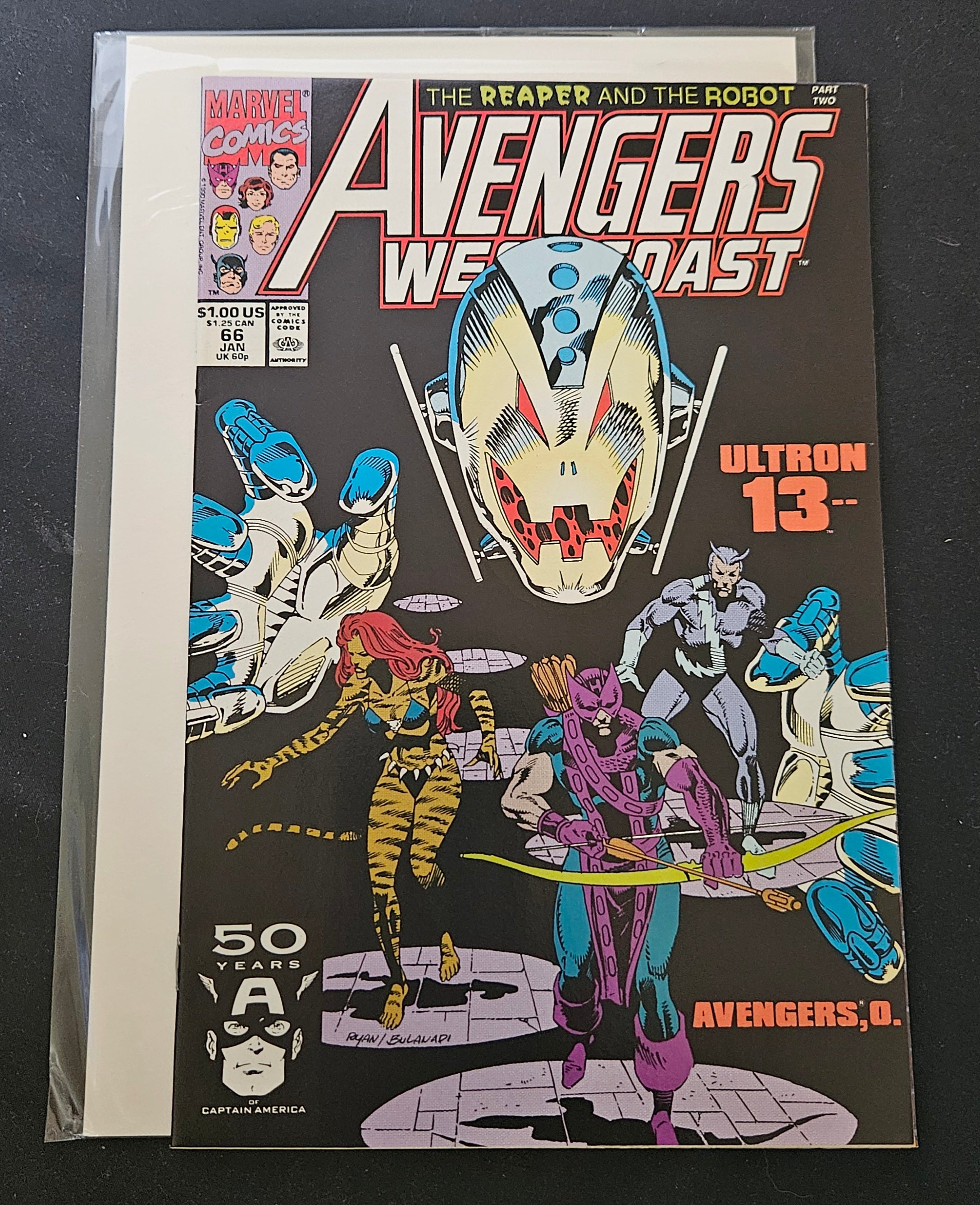 Marvel Avengers West Coast #66 Comic Book (Jan 1991) - Vision & Scarlet Witch Storyline - Near Mint Condition - Collectible Superhero Comics for Marvel Fans & Comic Book Enthusiasts