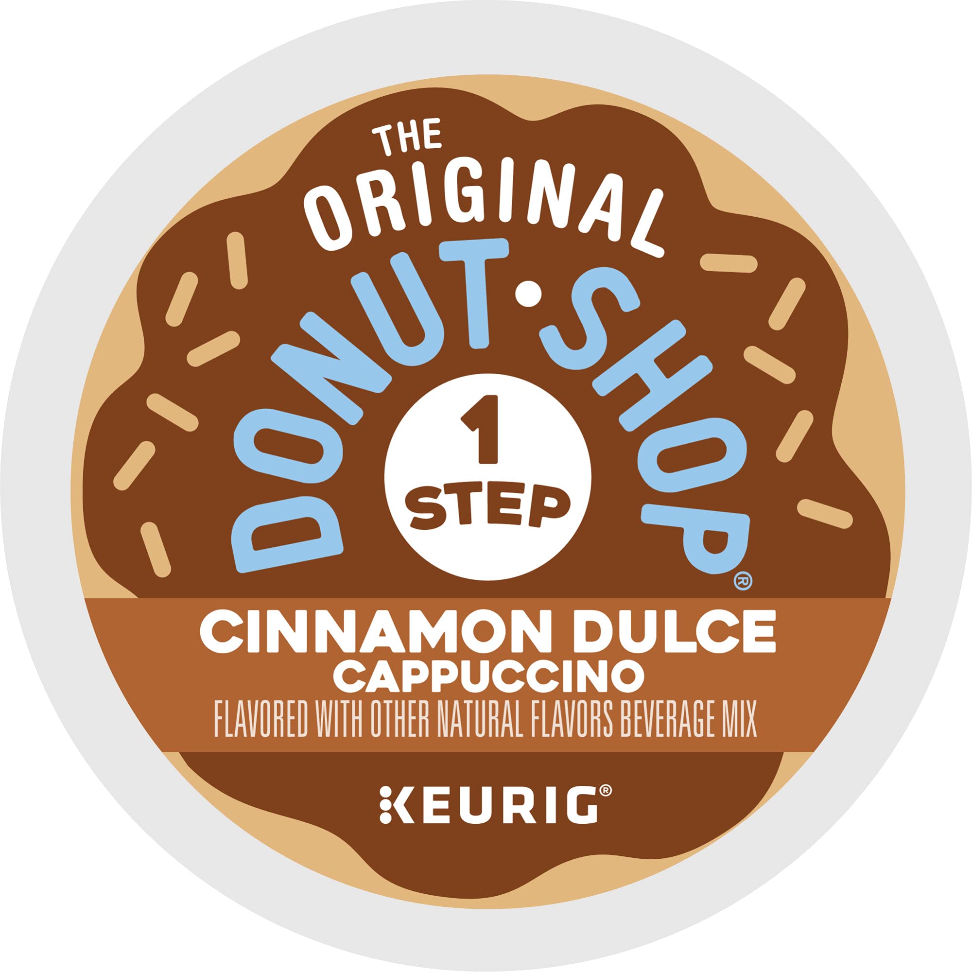 The Original Donut Shop One-Step Cinnamon Dulce Cappuccino Keurig K-Cup Pods - 60 Count (6 Packs of 10) - Perfect for Home, Office & Breakfast Time