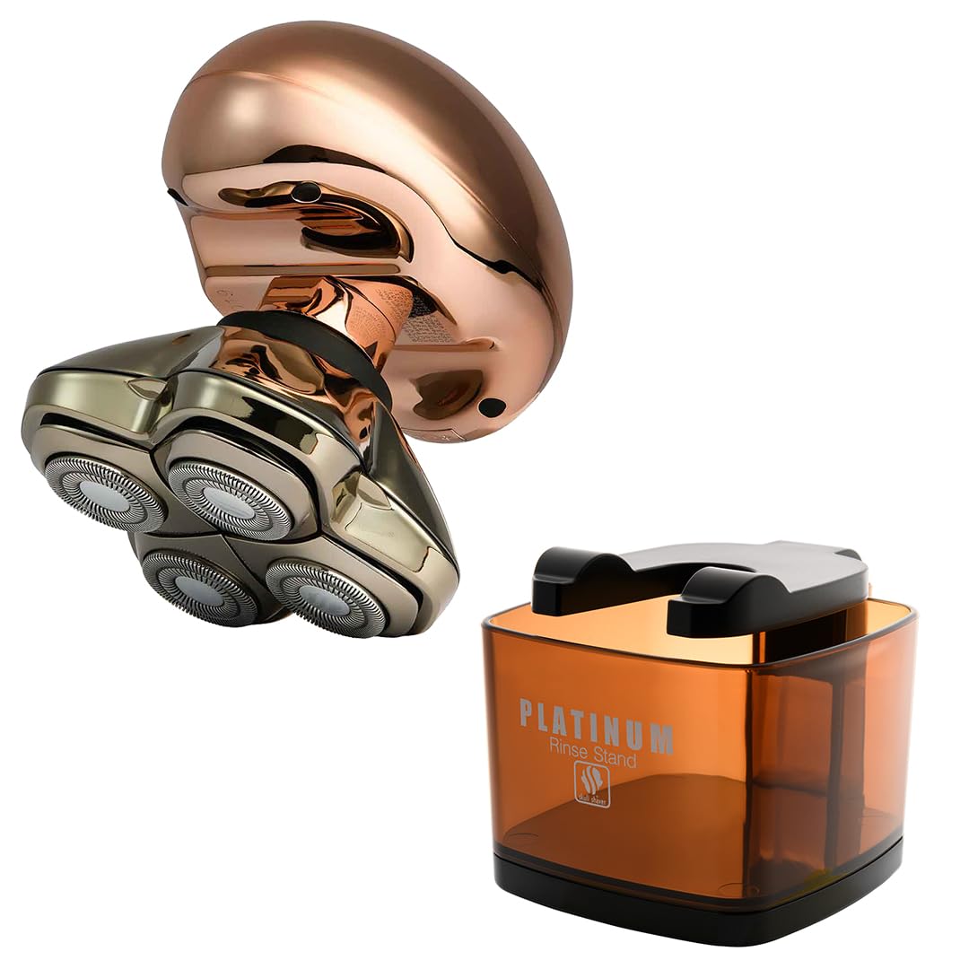 Skull Shaver Butterfly Kiss Pro & Platinum Rinse Stand (Rose Gold) - Electric Razor for Women, Perfect Gift for Wife, Mother, Valentine's Day - Home & Travel Grooming Essential