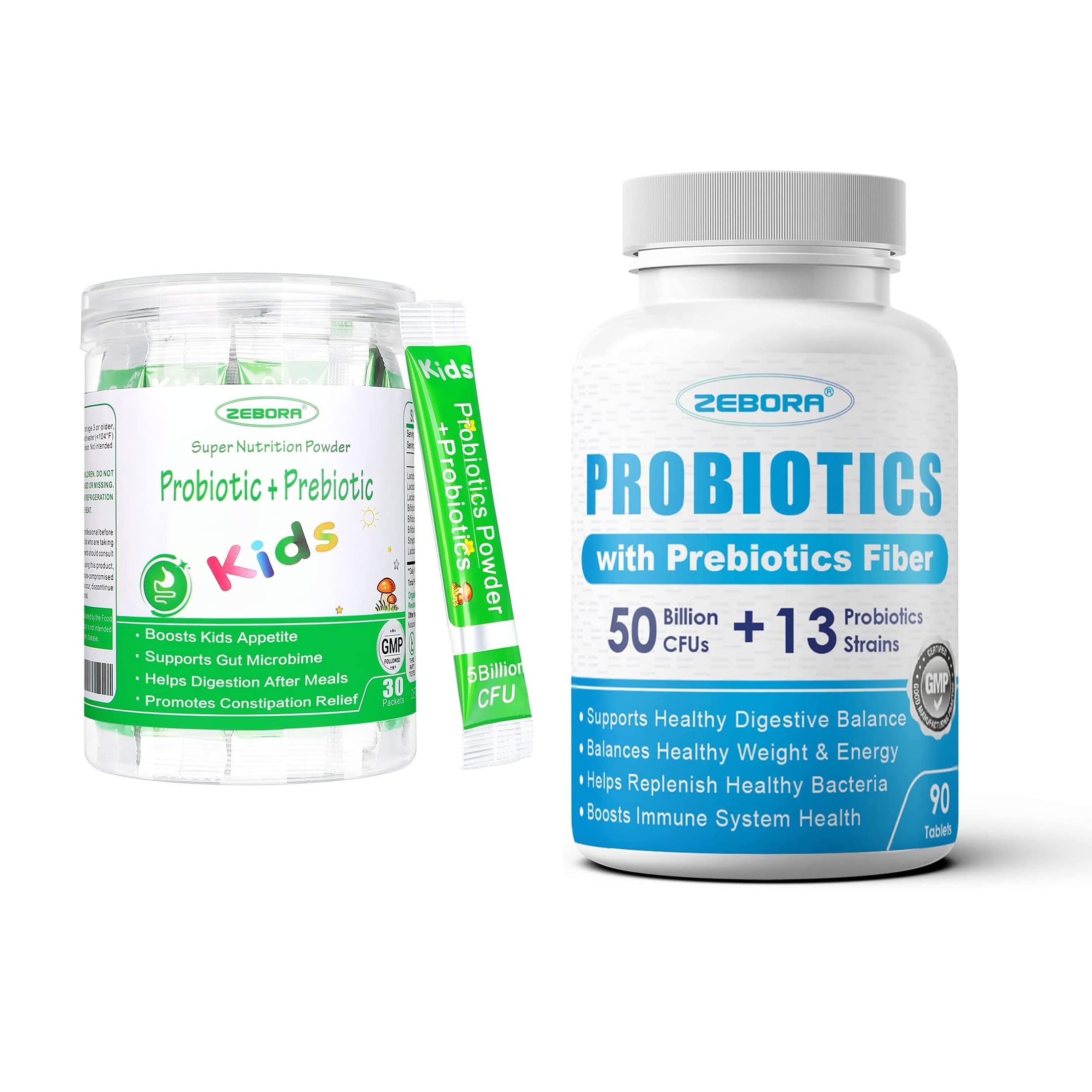 Best Prebiotics & Probiotics Supplement for Women, Men & Kids - 90 Tablets for Digestive Health, Immune Support & Gut Balance - Perfect for Daily Wellness & Travel