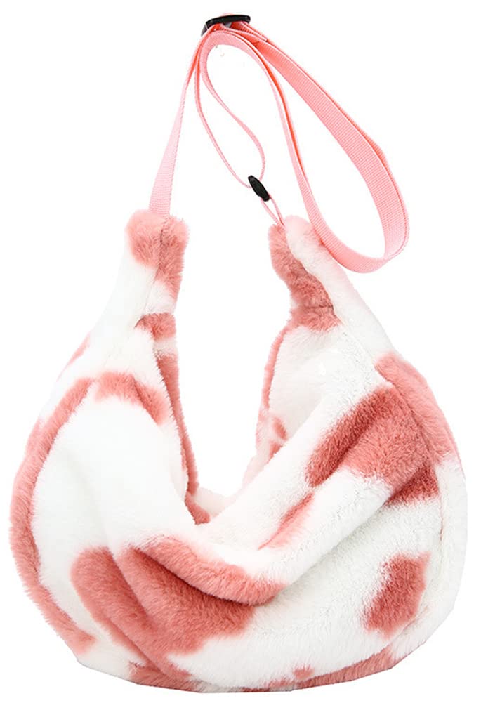 Trendy Faux Fur Crossbody Bag for Women - Soft Fluffy Leopard Print Hobo Shoulder Bag, Perfect for Autumn Winter Outfits & Casual Daily Use
