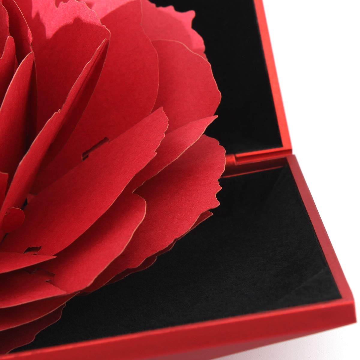 Elegant Red Ring Box for Proposal, Engagement & Wedding - Jewelry Display Case with Velvet Lining, Perfect for Gifts, Ceremonies & Jewelry Storage (Great for Surprise Proposals & Anniversary Gifts)