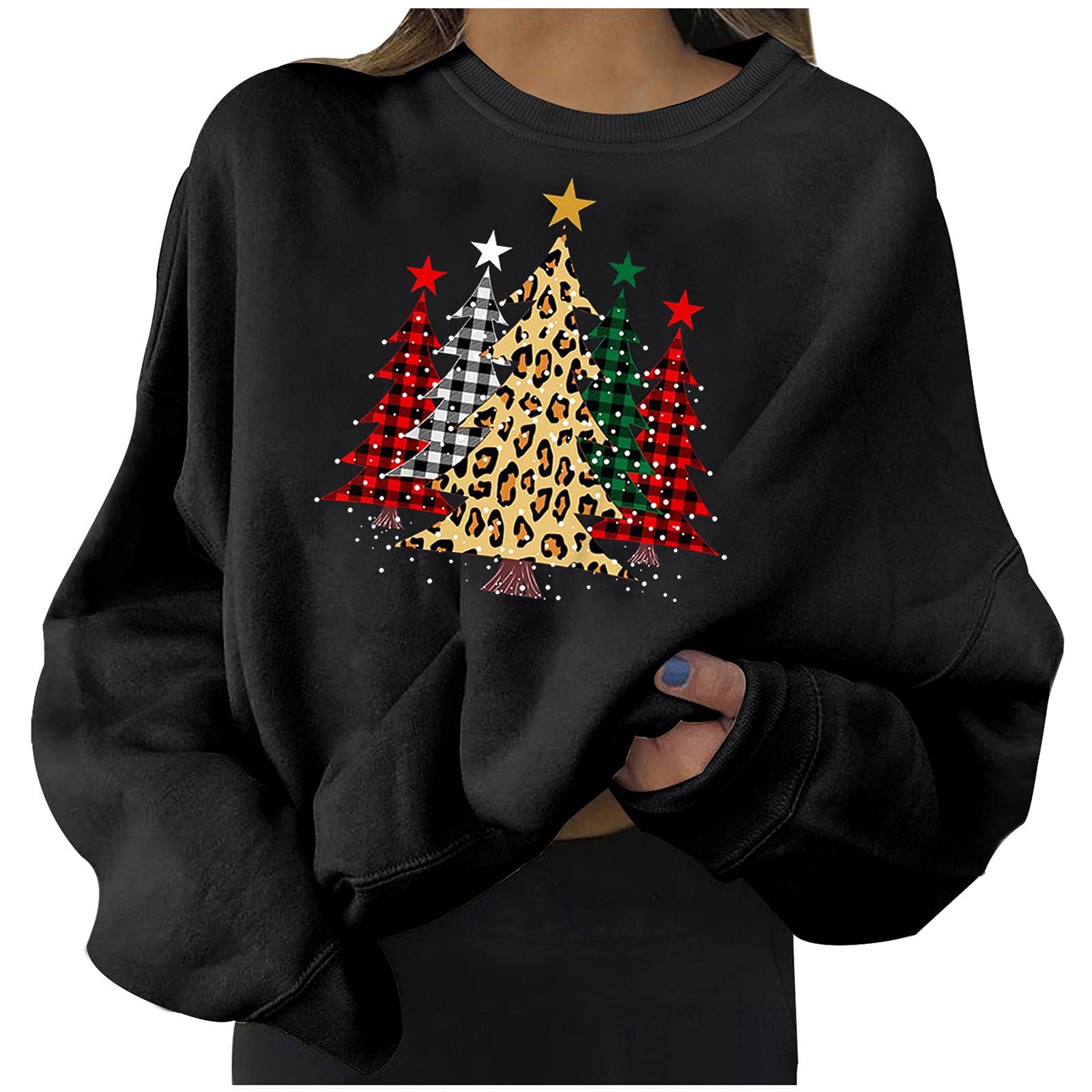 FMCHICO Women's Oversized Sweatshirt - Soft Fleece Crewneck Pullover, Long Sleeve Loose Fit Casual Top for Lounge, Streetwear & Everyday Comfort