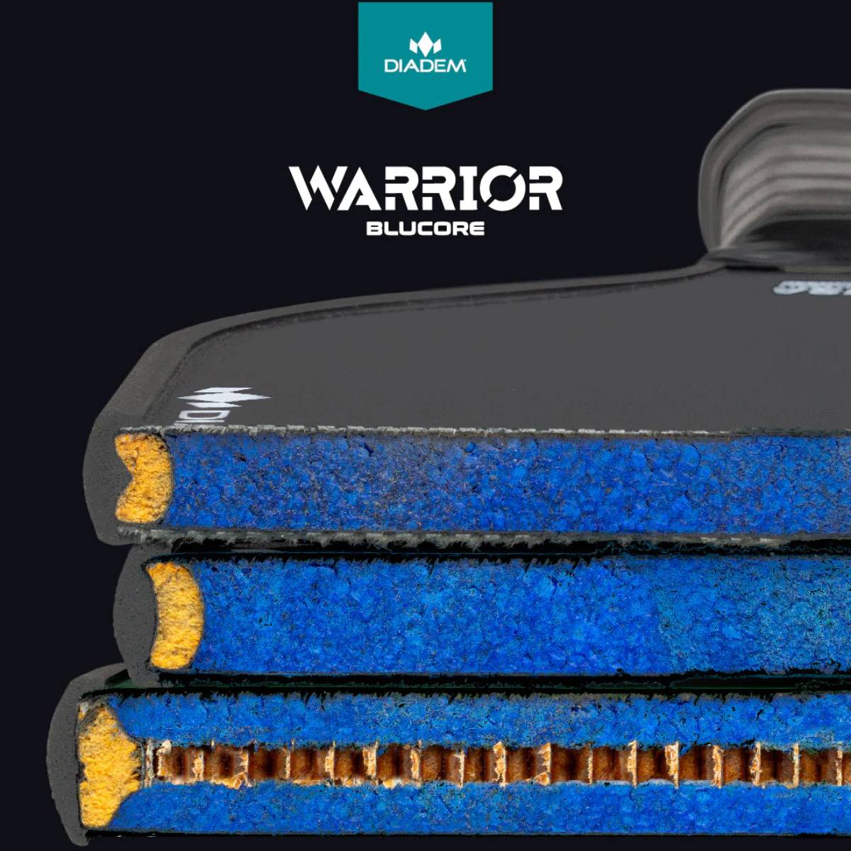 Diadem Warrior BluCore V3 Standard Tennis Racket - Demo Rental for Competitive Play & Training | Lightweight Performance Racquet for Advanced Players