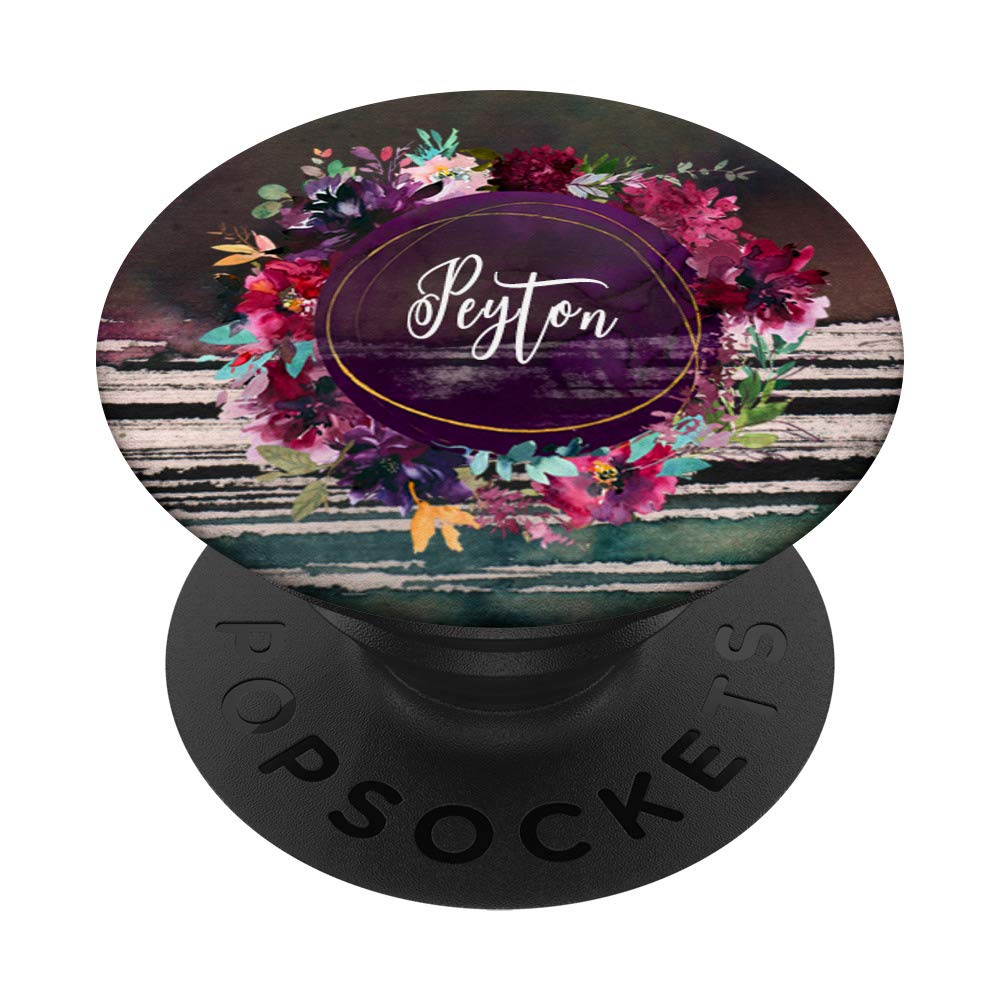 Peyton Name Monogram Floral Wall Art - Boho Home Decor for Women & Girls | Perfect Gift for Bedroom, Nursery, or Dorm Room