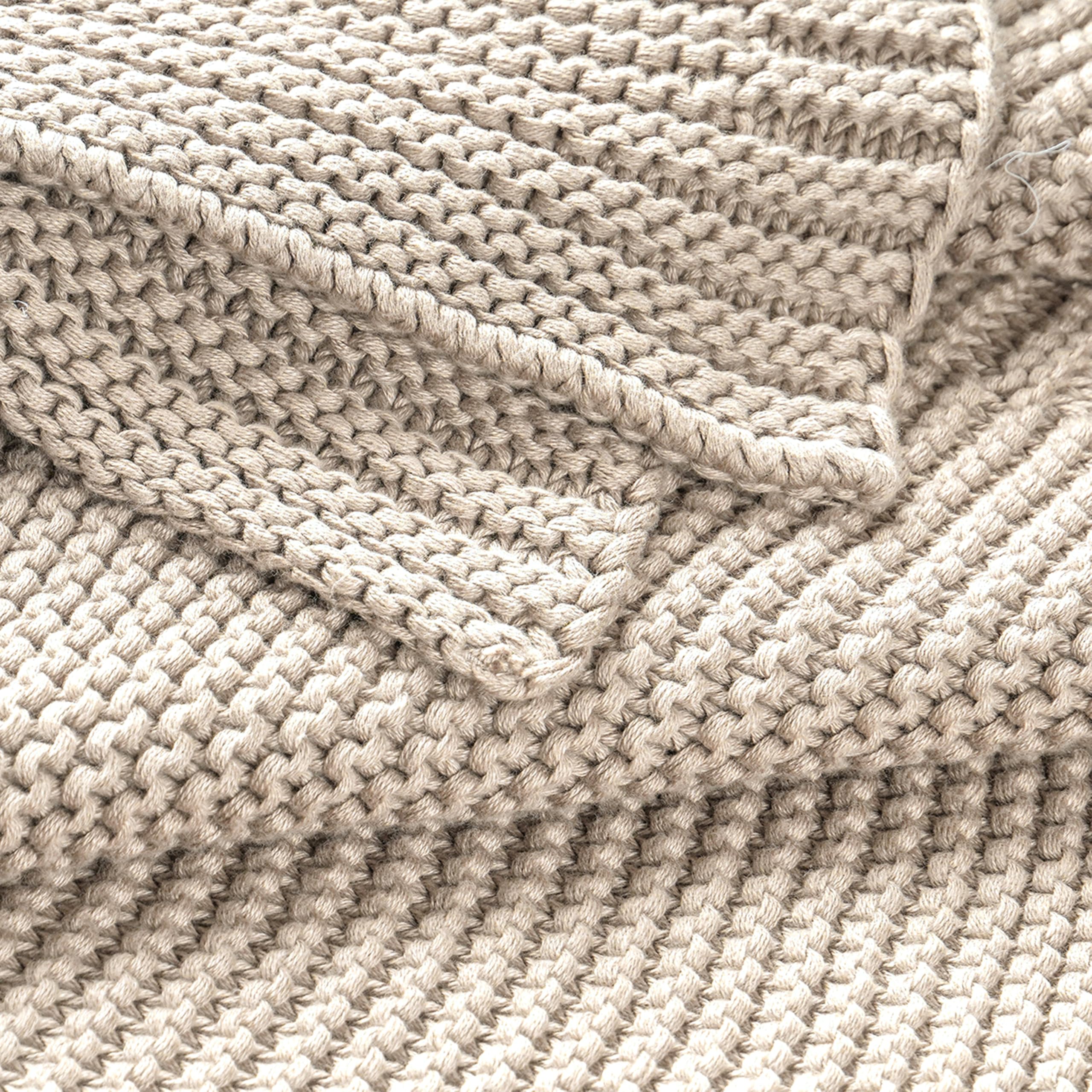 MakeMake Organics GOTS Certified Organic Cotton Throw Blanket - Soft Knit Blanket for Couch, Bed & Nursery - 50