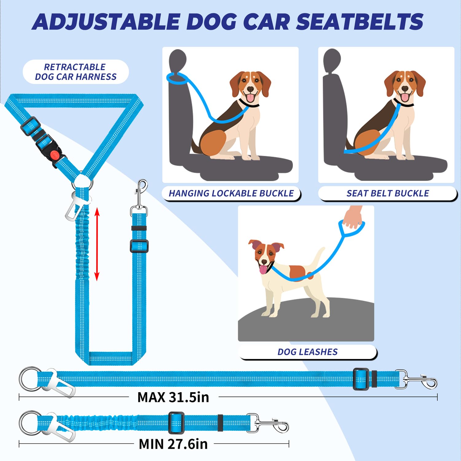 Waterproof Dog Car Seat Cover for Trucks - Heavy Duty Back Seat Protector for F150, RAM 1500, Silverado | Pet Travel Accessories & Truck Bed Protection