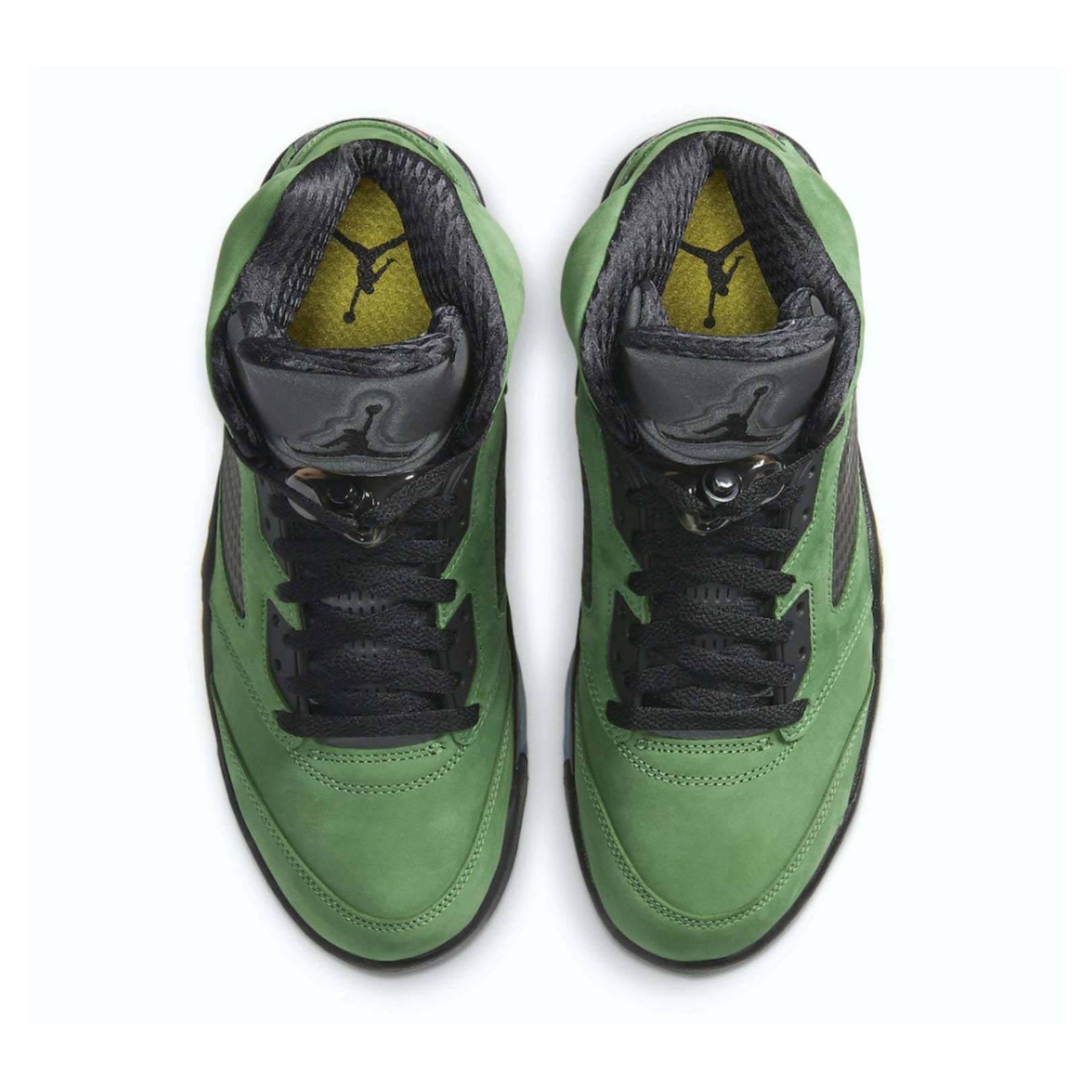 Air Jordan 5 Retro SE Oregon Apple Green Black Basketball Shoes - Men's High-Top Sneakers for Sports & Streetwear Fashion