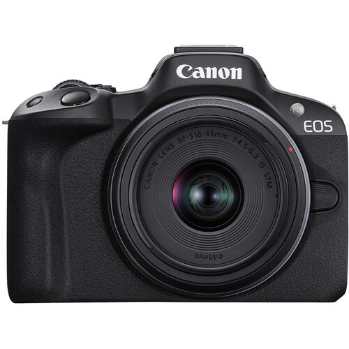 Canon EOS R50 Mirrorless Digital Camera with RF-S 18-45mm f/4.5-6.3 IS STM Lens (Black) - Perfect for Vlogging, Travel Photography & Content Creation