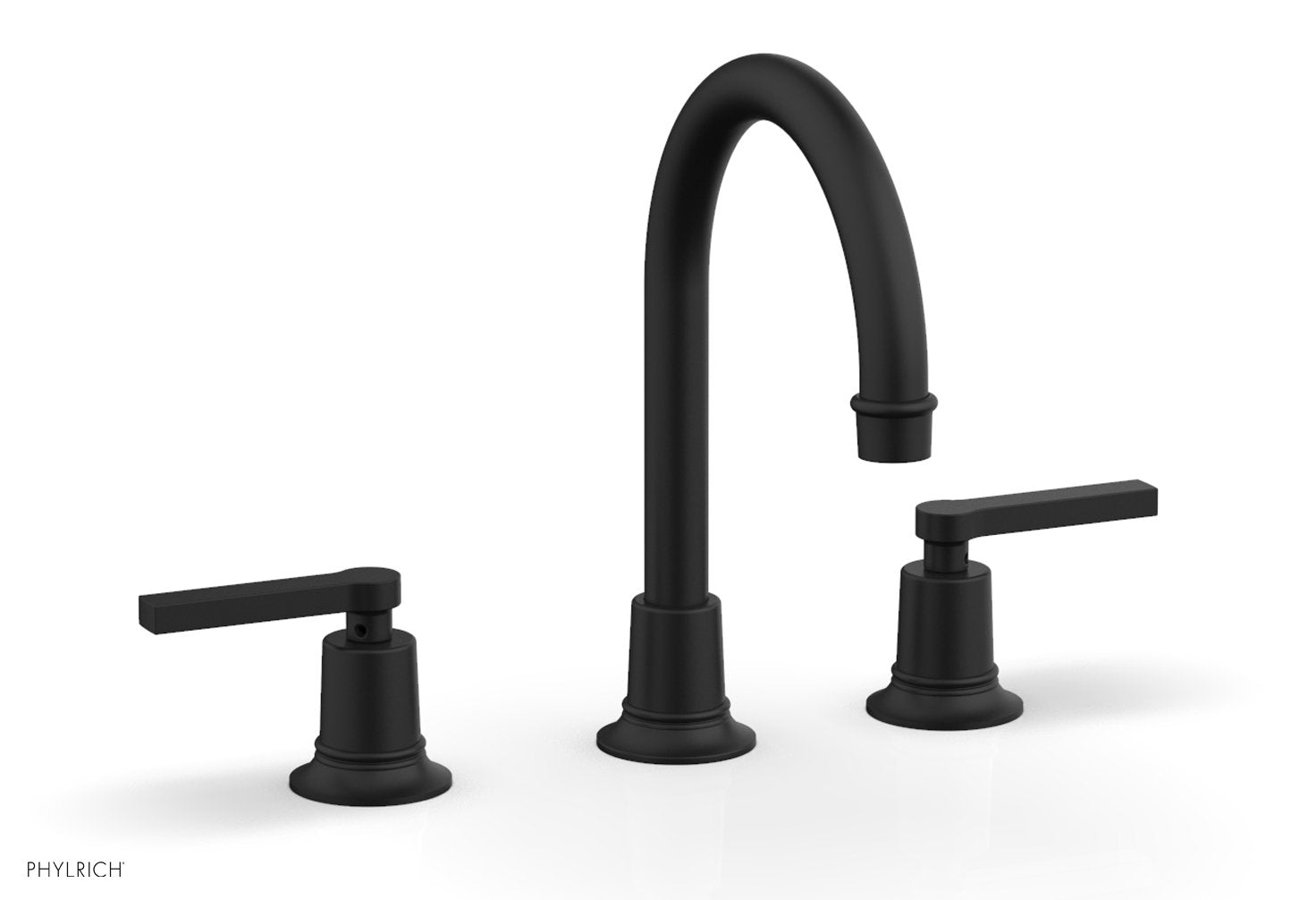 HEX MODERN Widespread Bathroom Faucet with Lever Handles - Model 501 04 - Perfect for Contemporary Vanities and Powder Rooms