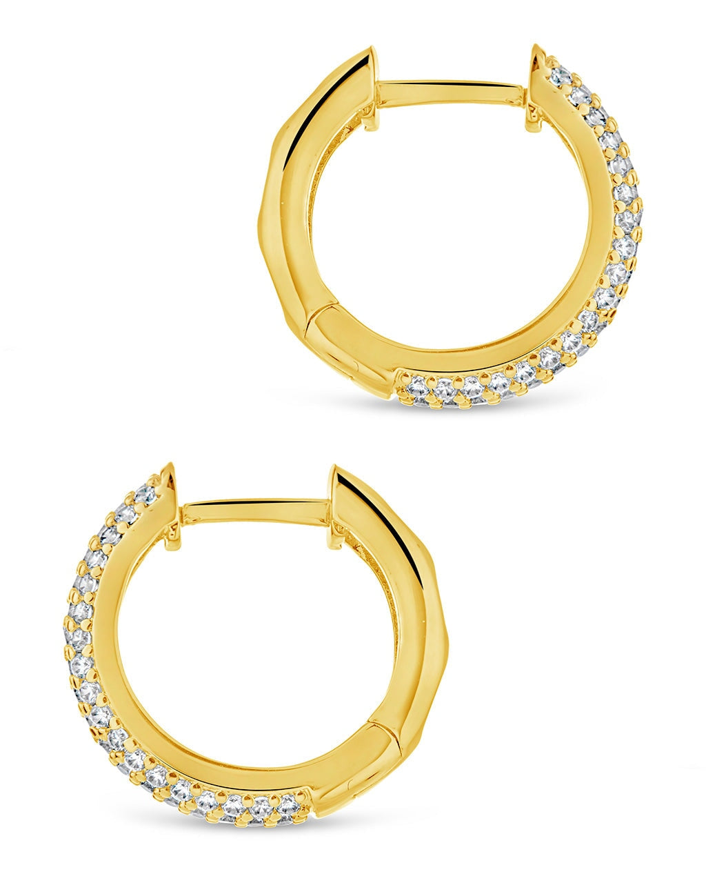Raquel CZ Micro Hoop Earrings - 14K Gold Plated Cubic Zirconia Small Hoops for Women | Perfect for Everyday Wear, Office & Date Night