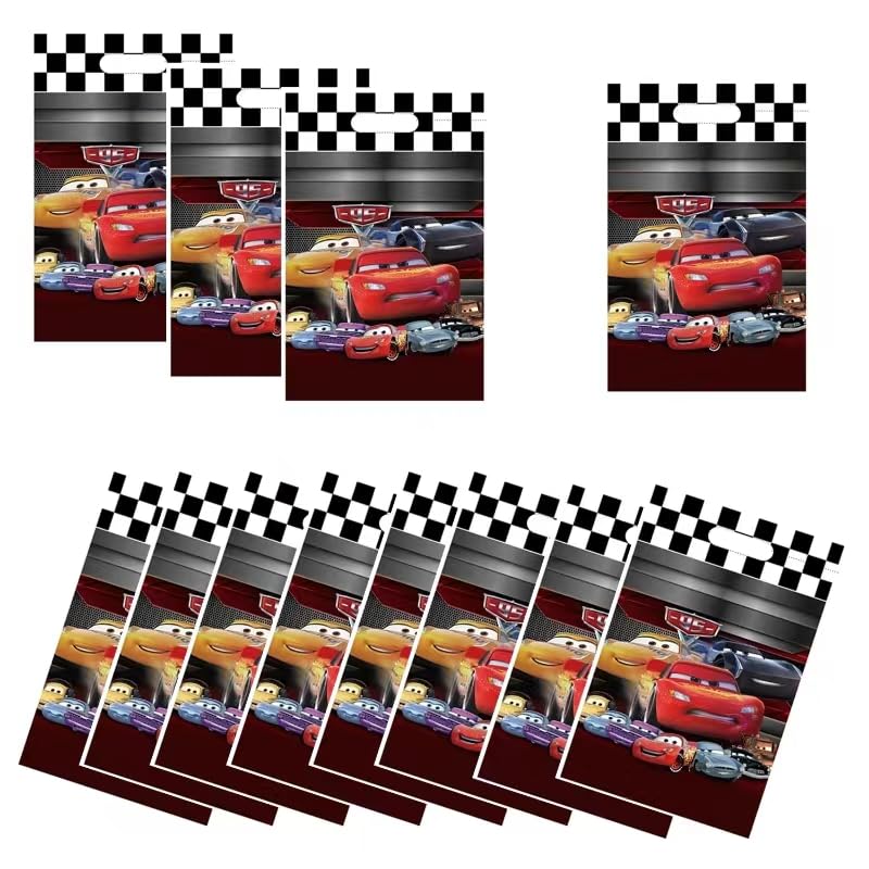 30 Pack Red Car Themed Party Favor Bags - Cute Candy Gift Bags for Kids Birthday Party Supplies, Baby Shower & Themed Decorations - Perfect for Birthday Parties, Baby Showers, and Car-Themed Events