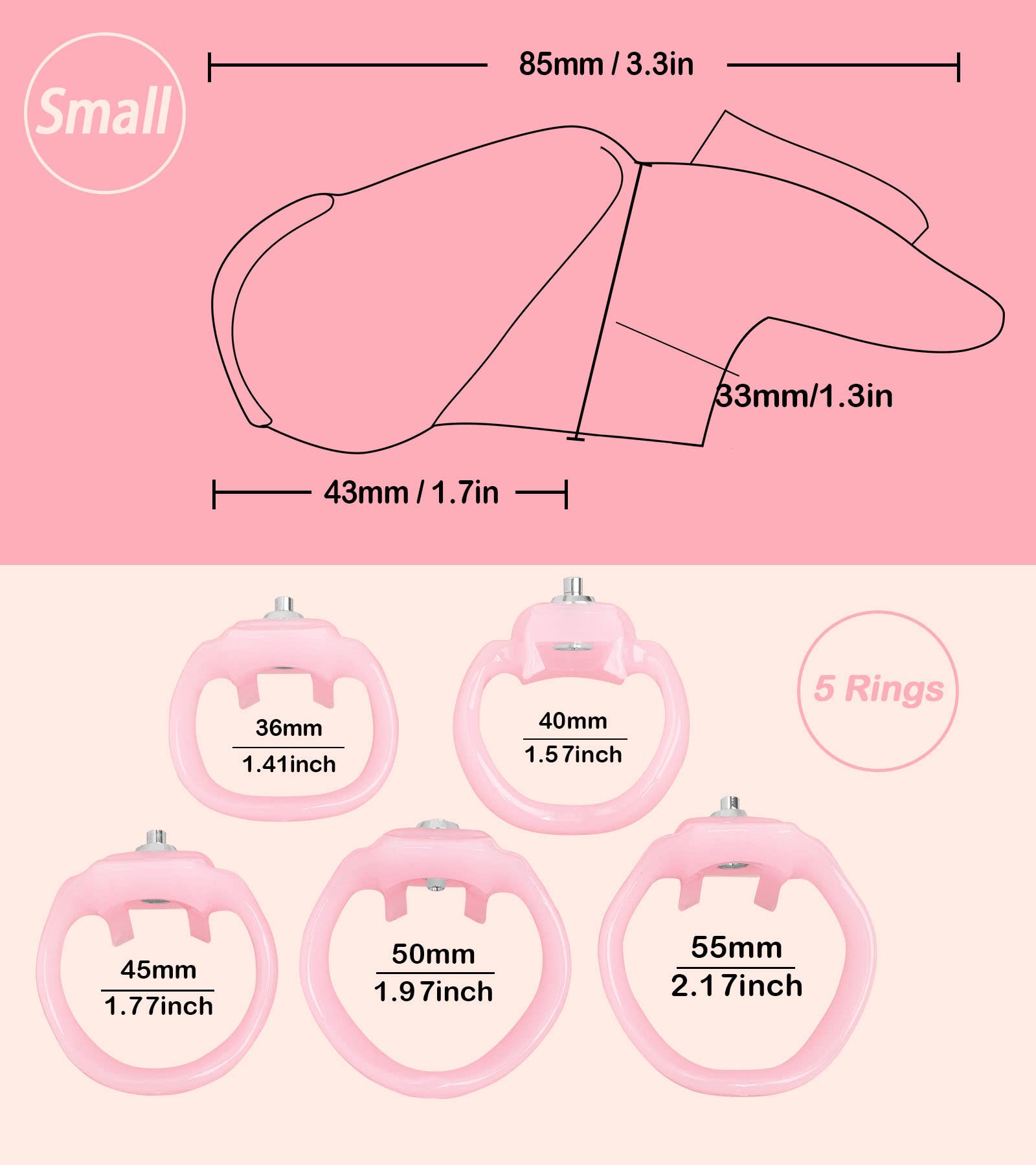 HT-V5 Lightweight Male Chastity Cage - Breathable Resin Chastity Device, Ergonomic Design for Comfort - Perfect for BDSM, Role Play & Couples Intimacy
