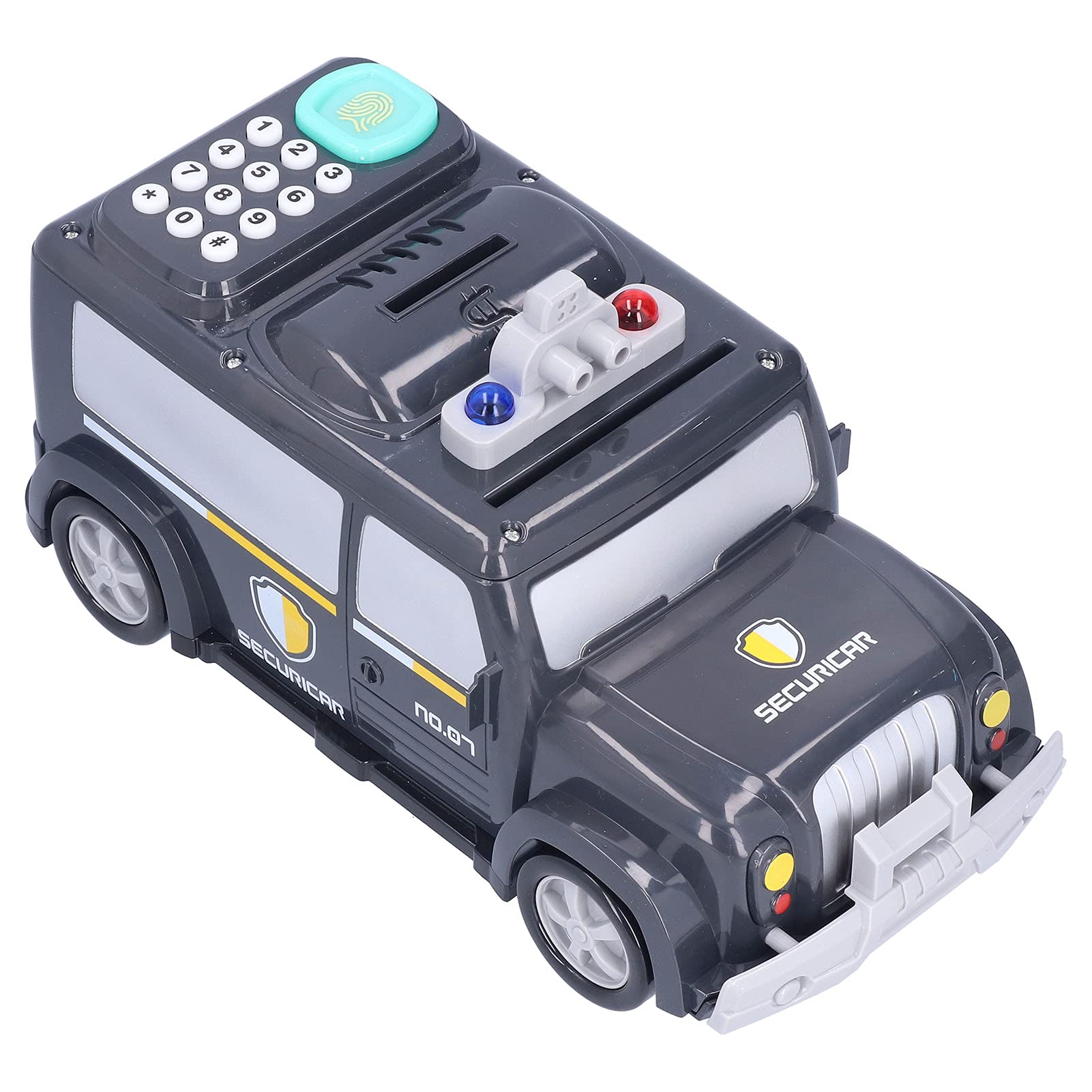 AUHX Digital Coin Bank - Armored Car Piggy Bank with Double Password Protection, Auto Roll Money, LED Light & Sound Effects - Large Capacity Battery-Operated Money Saver for Kids & Adults (Black) - Perfect for Saving Coins, Bills & Teaching Financial Responsibility