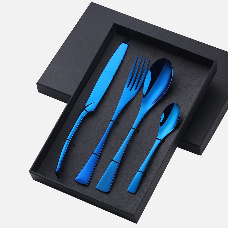 Premium Fire Rainbow Stainless Steel Serving Utensils Set - 5-Piece Kitchen Tools for Cooking, BBQ, Buffet & Party Serving - Durable & Stylish Serving Spoons, Tongs & Ladle for Home & Restaurant Use