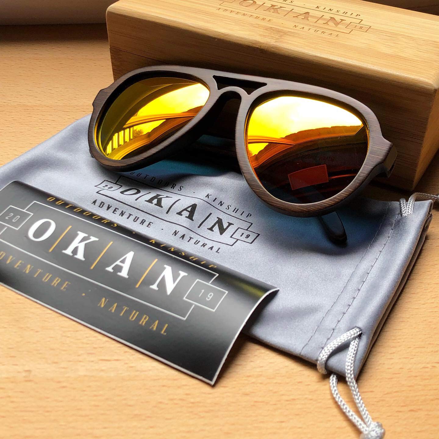 Kailua Wooden Sunglasses - Handcrafted Sustainable Wooden Shades for Men & Women - UV Protection, Lightweight & Eco-Friendly - Perfect for Beach, Outdoor & Fashion Accessories