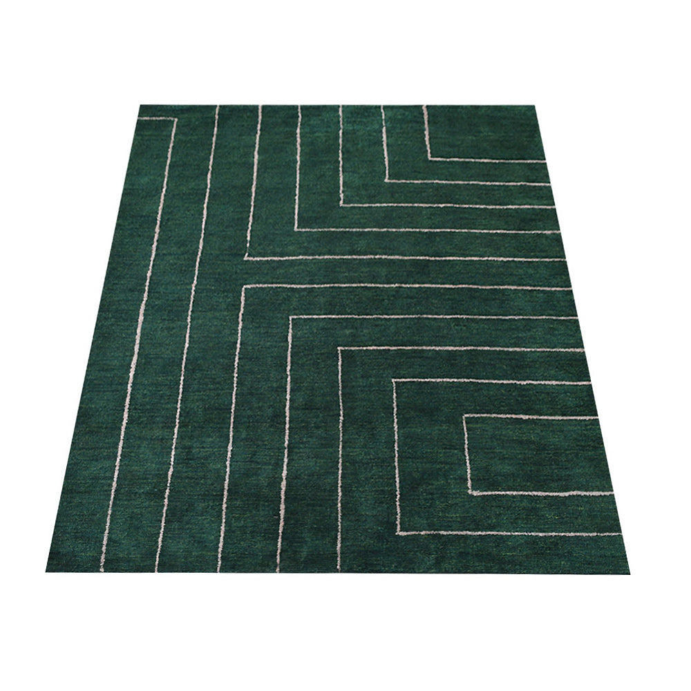 Hand-Knotted Diamond Wool Rug - Luxury Bohemian Area Rug for Living Room, Bedroom & Office Decor