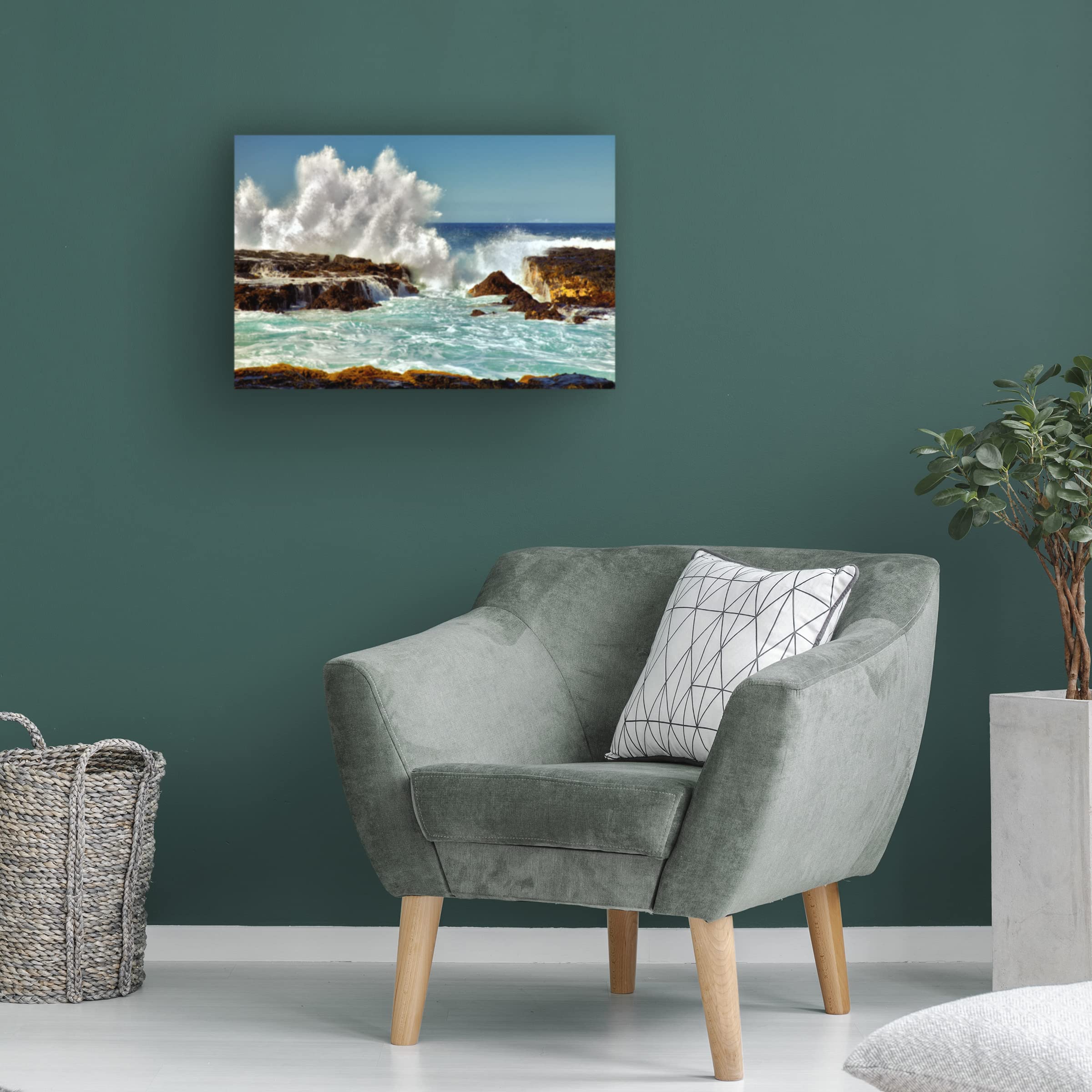 Dennis Frates 'Rocky Coastline 14' Canvas Wall Art Print - Coastal Decor for Living Room, Bedroom & Office - Premium Trademark Fine Art Collection