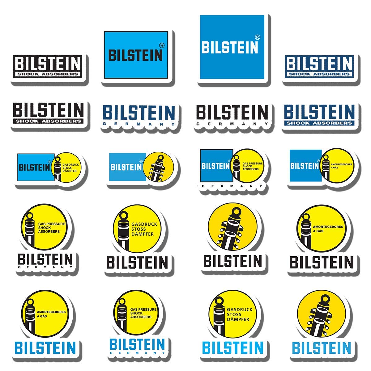 20 PCS Bilstein Aesthetic Vinyl Stickers - Colorful Waterproof Decals for Water Bottles, Laptops, Cars, Bikes, Luggage & More | Perfect for DIY Crafts, Personalization & Home Decor