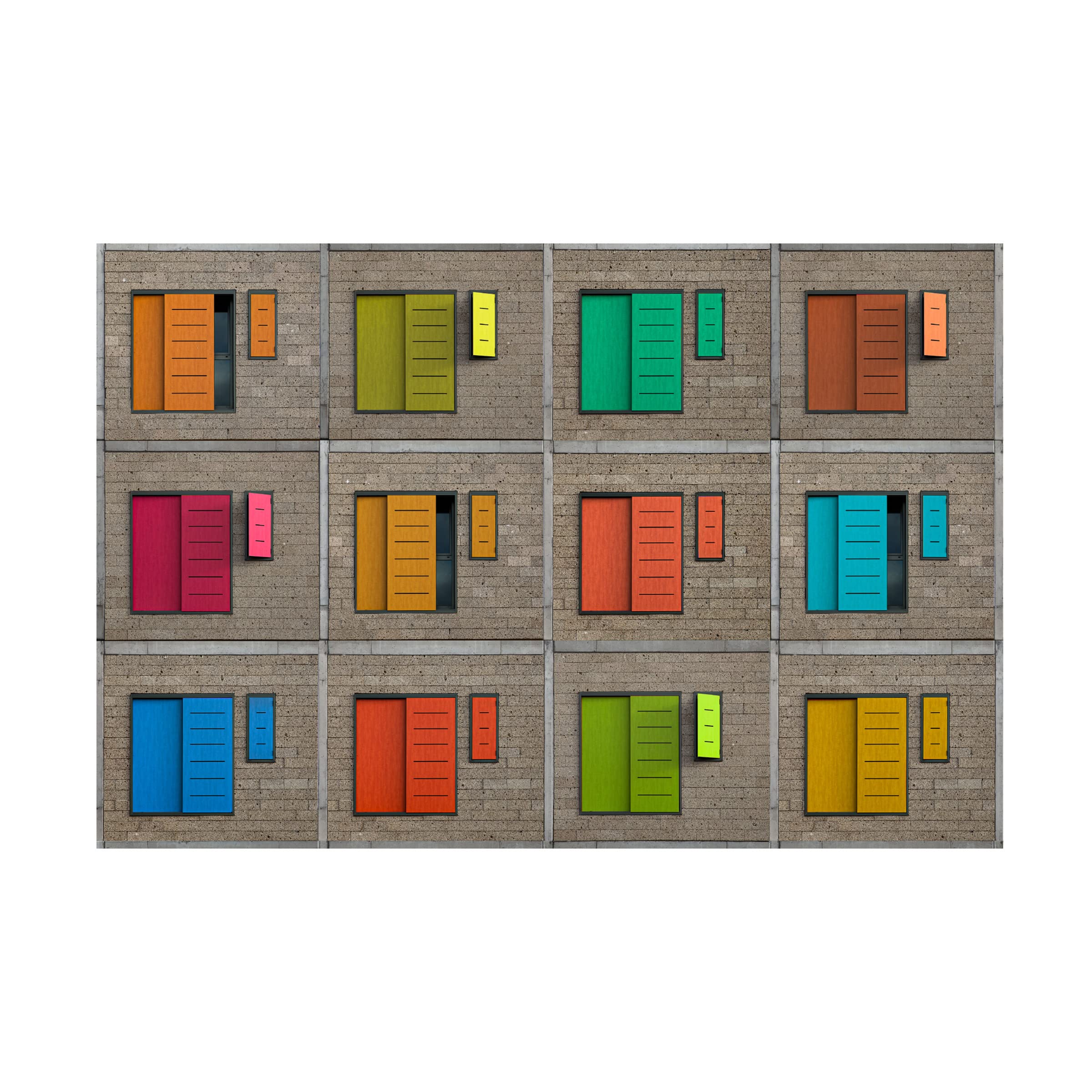 Trademark Fine Art 'Shutters' Canvas Wall Art by Inge Schuster - Modern Home Decor for Living Room, Bedroom & Office