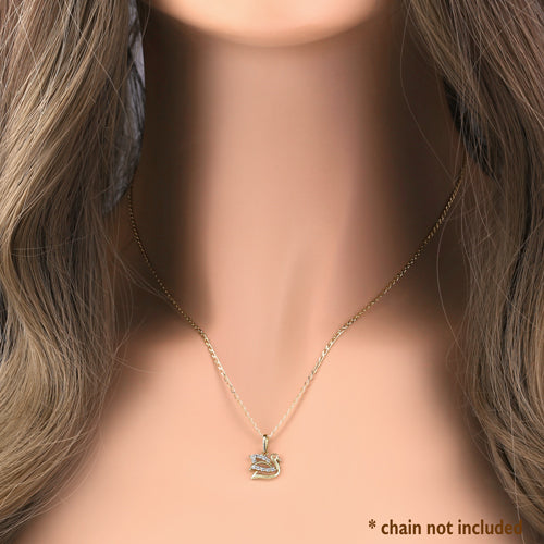 14K Yellow Gold Swan Pendant with Clear Cubic Zirconia - Elegant Necklace for Women, Perfect Gift for Birthday, Anniversary & Valentine's Day
